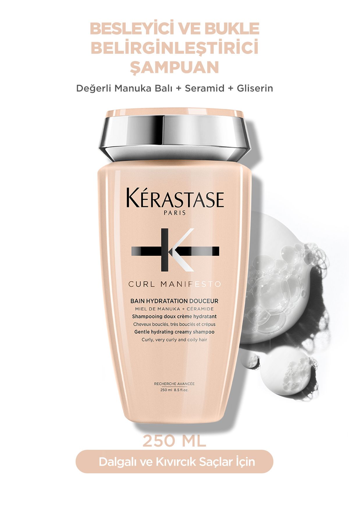 Kerastase Naturel Curl Manifesto Bain Hydratation Douceur Şampuan 250ml EVAKUAFOR222238