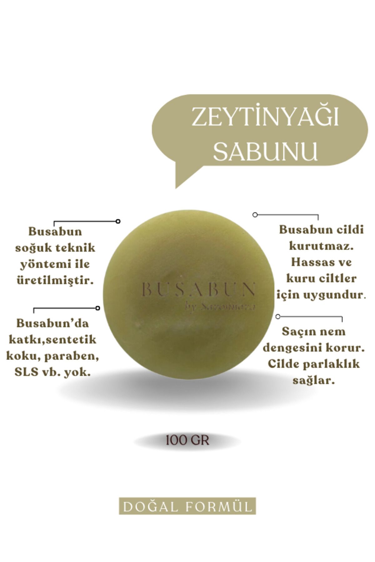 Kozmetigo Zeytinyağı Sabunu Doğal ve Katkısız Sabun 100 GR