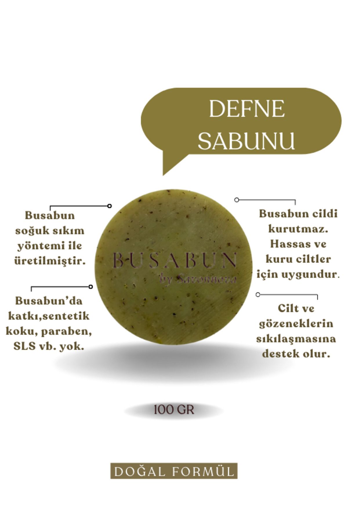 Kozmetigo Defne Sabunu Doğal ve Katkısız Sabun 100 GR