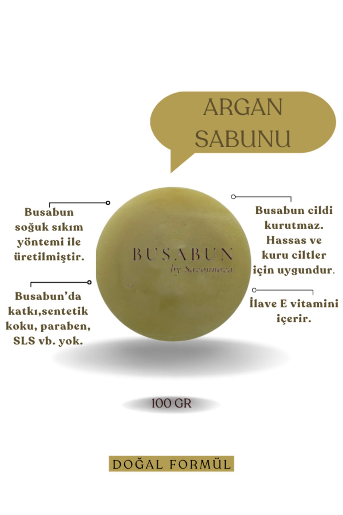 Kozmetigo Argan Sabunu Doğal ve Katkısız Sabun 100 GR