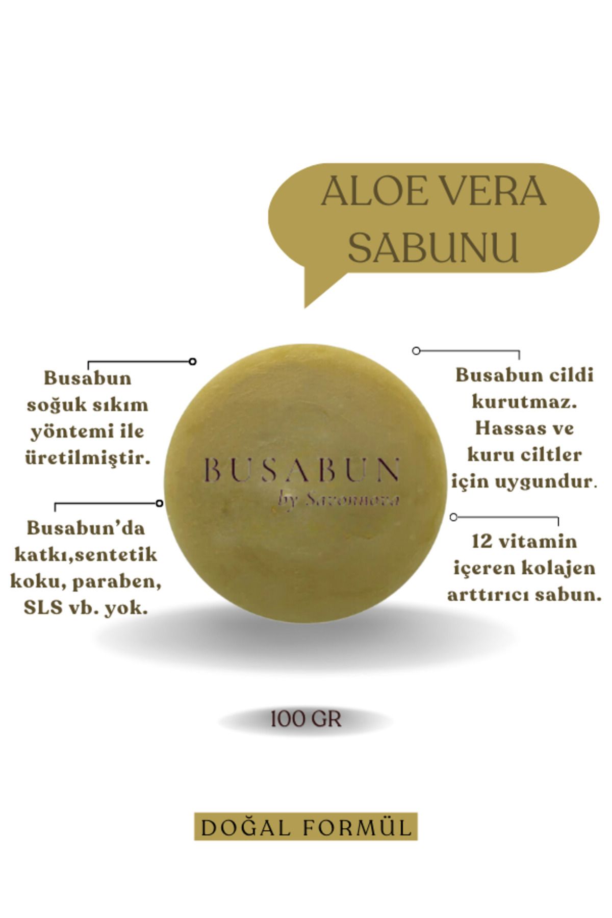 Kozmetigo Aloe Vera Sabunu Doğal ve Katkısız Sabun 100 GR