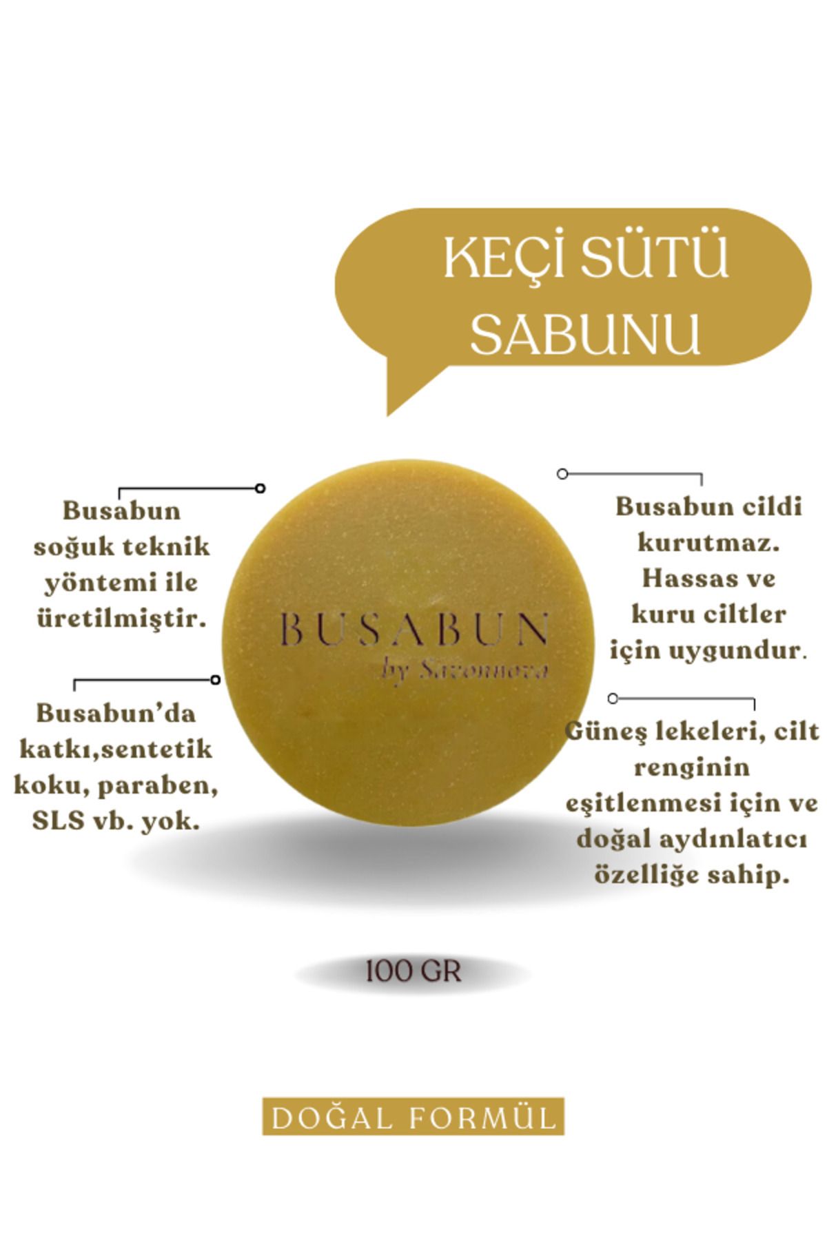 Kozmetigo Keçi Sütü Sabun Doğal ve Katkısız Keçi Sütlü Sabun 100 GR
