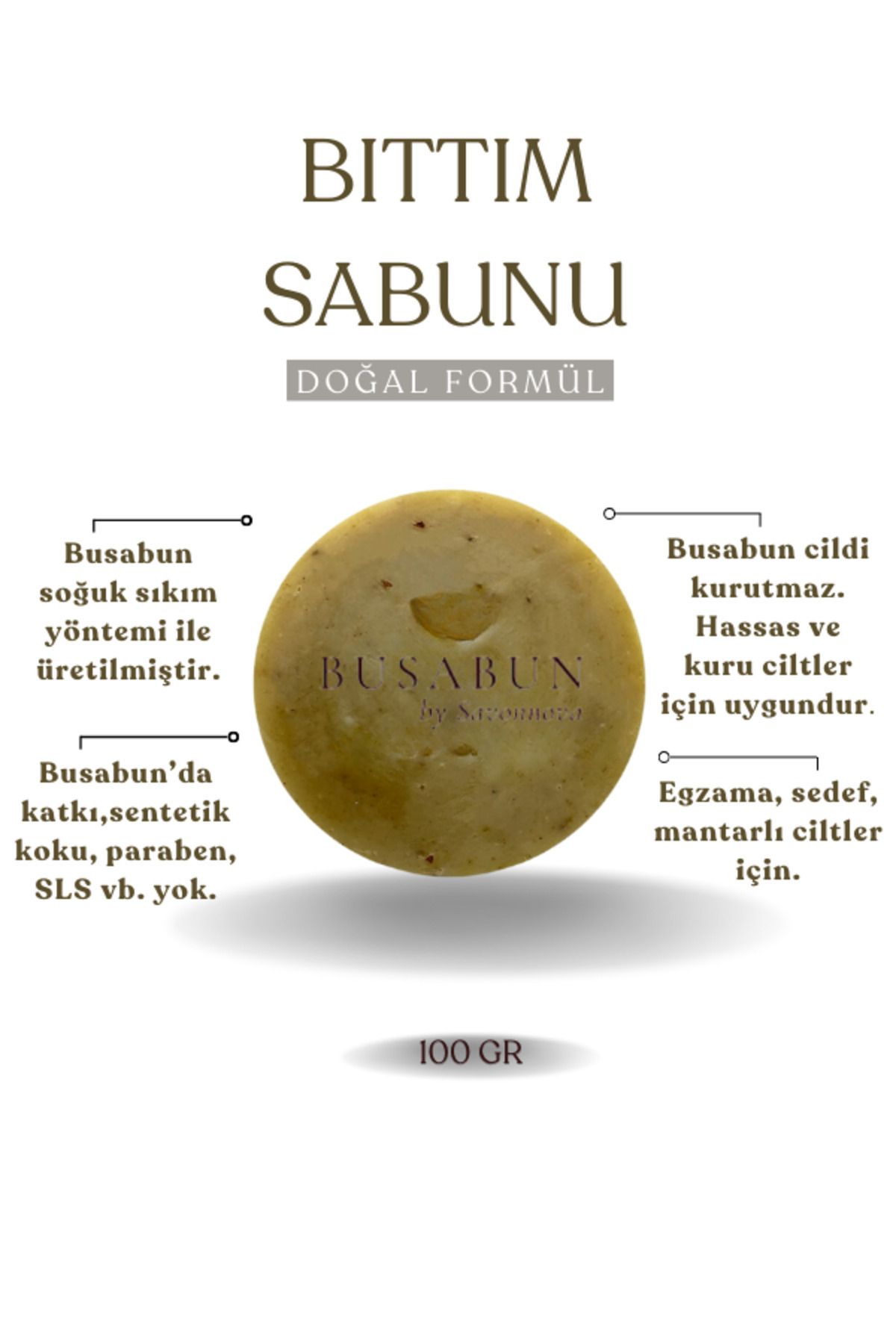 Kozmetigo Bıttım Sabunu Doğal ve Katkısız Sabun 100 GR
