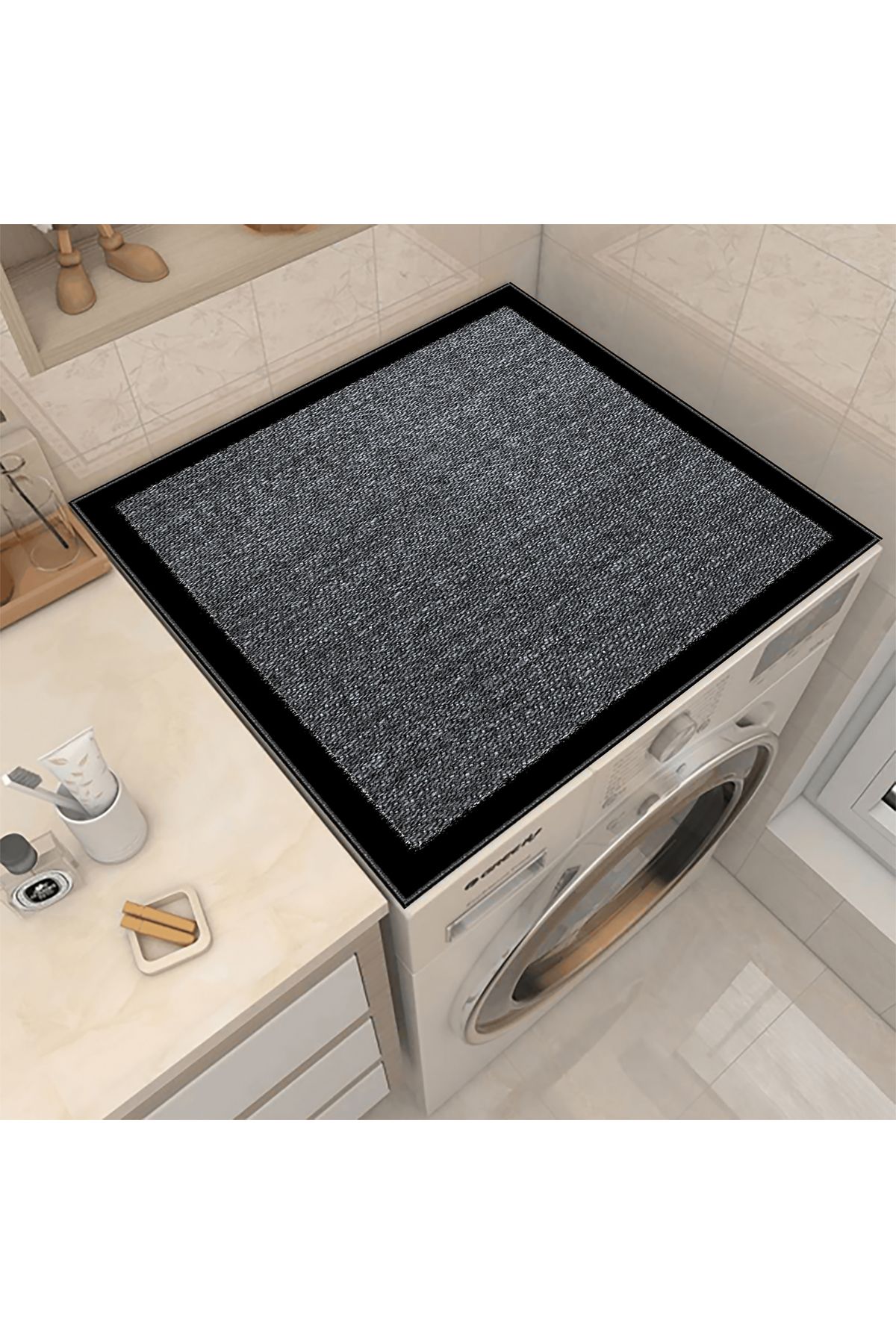 Nuva Home Çamaşır Makinesi Örtüsü Kurutma Makinesi Matı - Kaymaz Yıkanabilir Leke Tutmaz Su Geçirmez