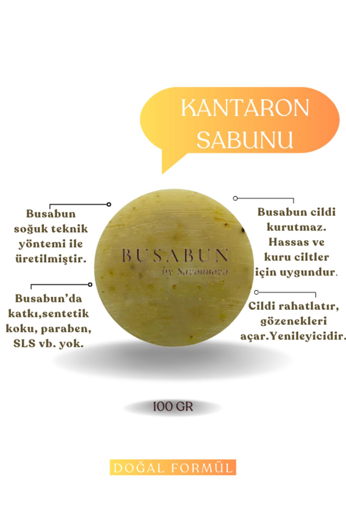Kozmetigo Kantaron Sabunu Doğal ve Katkısız Sabun 100 GR