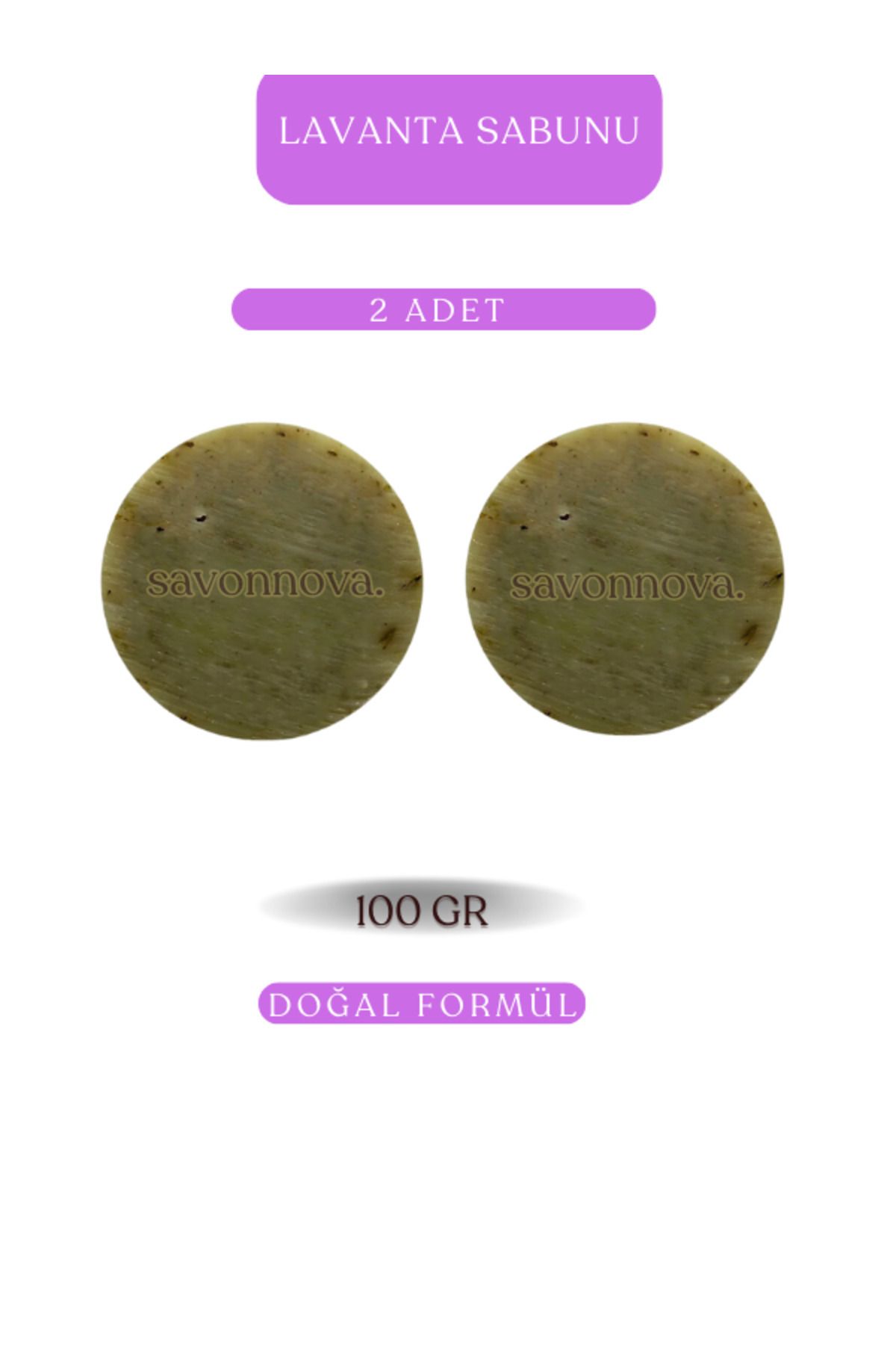 Kozmetigo Doğal Lavanta Sabunu, Kepeklenmeye Etkili, Kalıcı Yumuşaklık, Aromaterapi Etki İçin Sabun 2x100GR