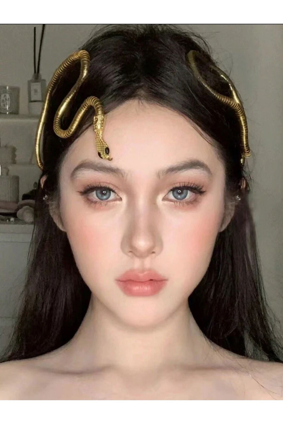 La Saade Y2k Fairycore Gold Yılanlı Şekil Değiştirebilen Saç Aksesuarı