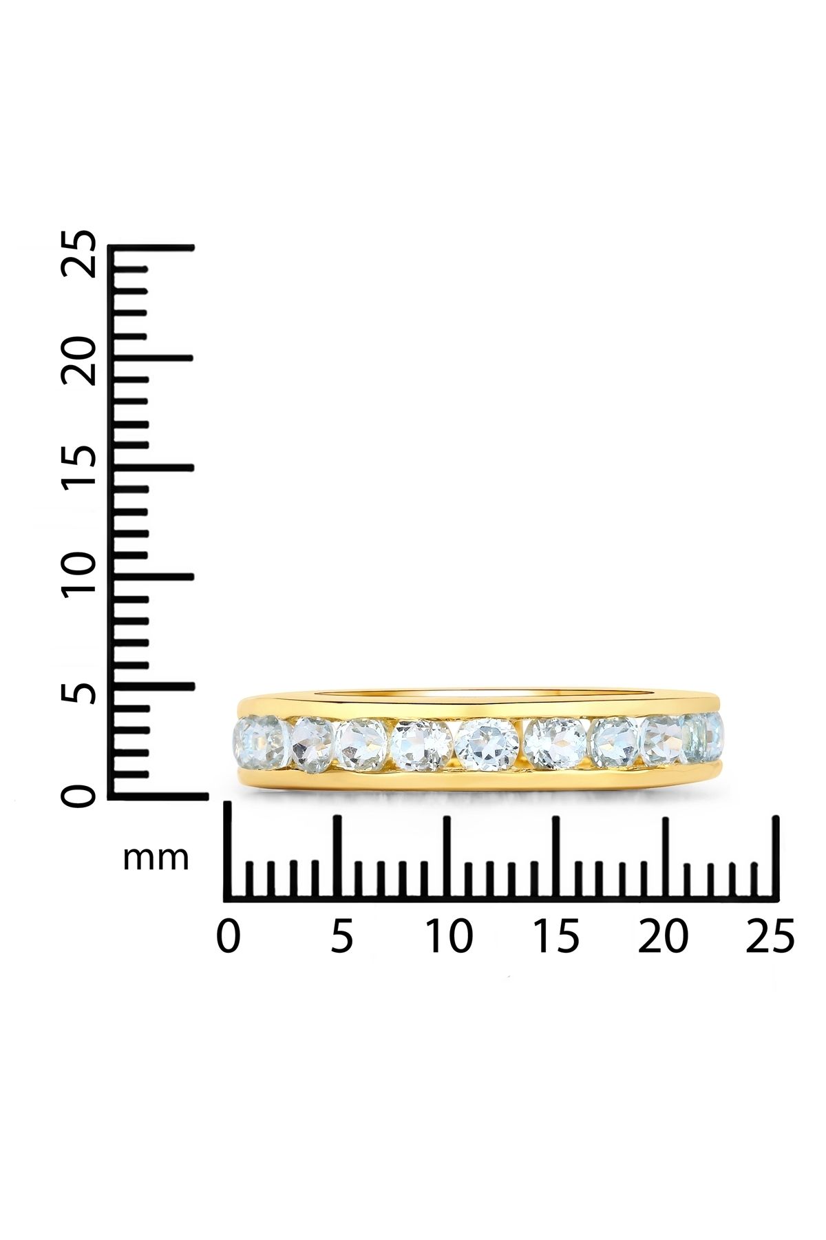 Rafaela Donata-Edelsteinring Ring Sterling Silber gelbvergoldet Blautopas 4