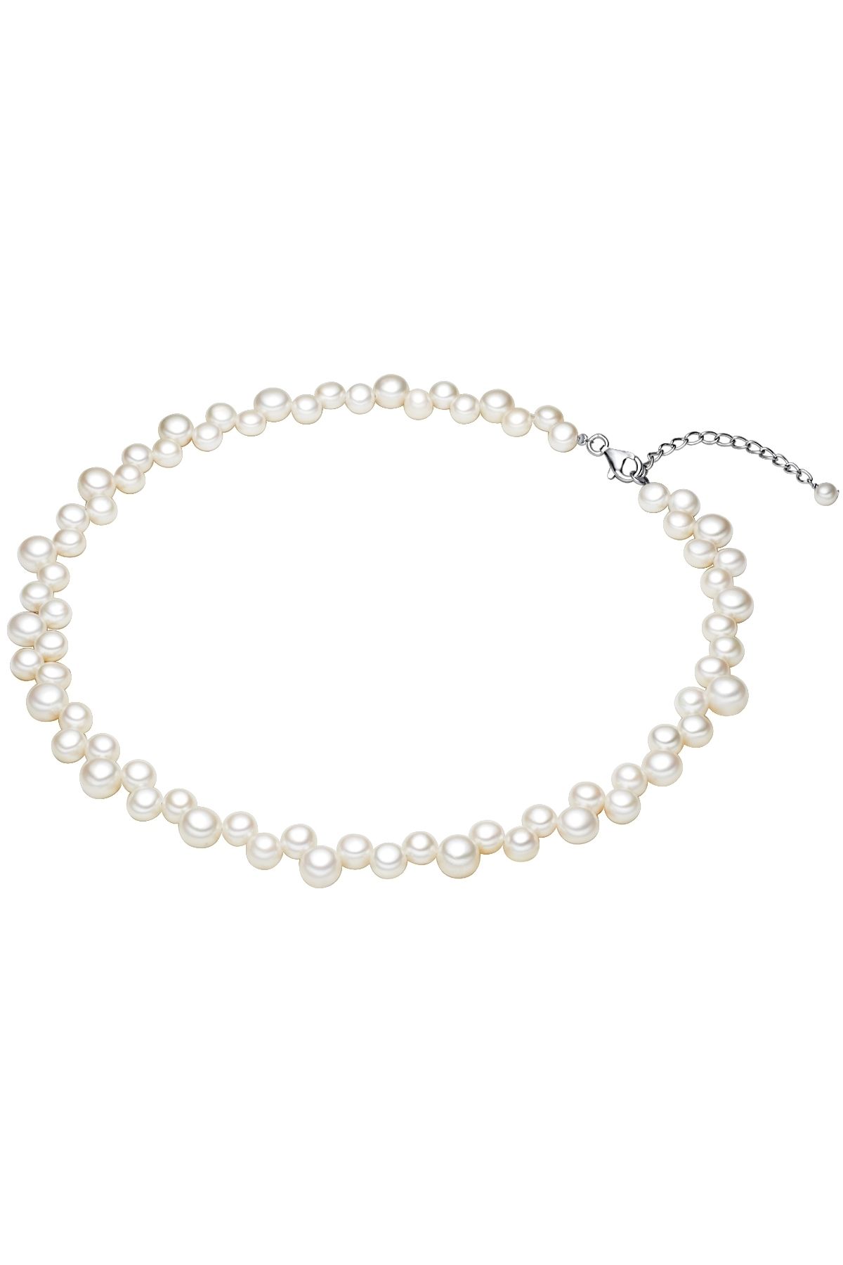 Valero Pearls-Perlenhalskette Kette Sterling Silber Süßwasser-zuchtperle Weiß 2