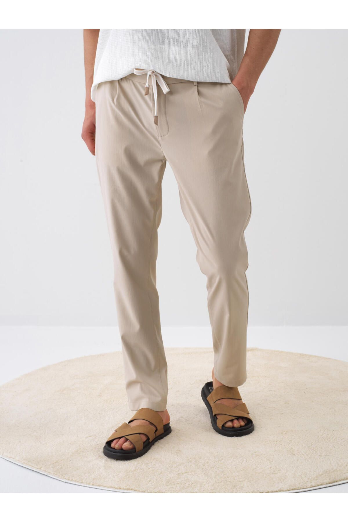 Xint Bej Regular Fit Jogger Pantolon