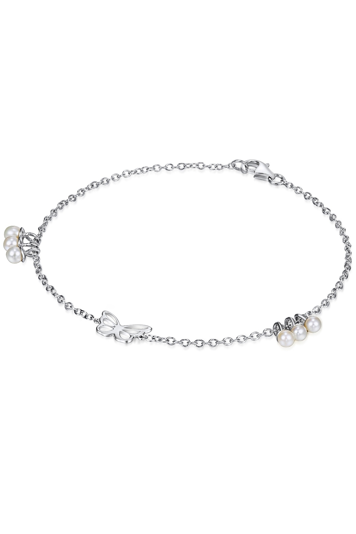 Lulu & Jane-Perlenarmband Armband Sterling Silber Süßwasser-Zuchtperle weiß 1