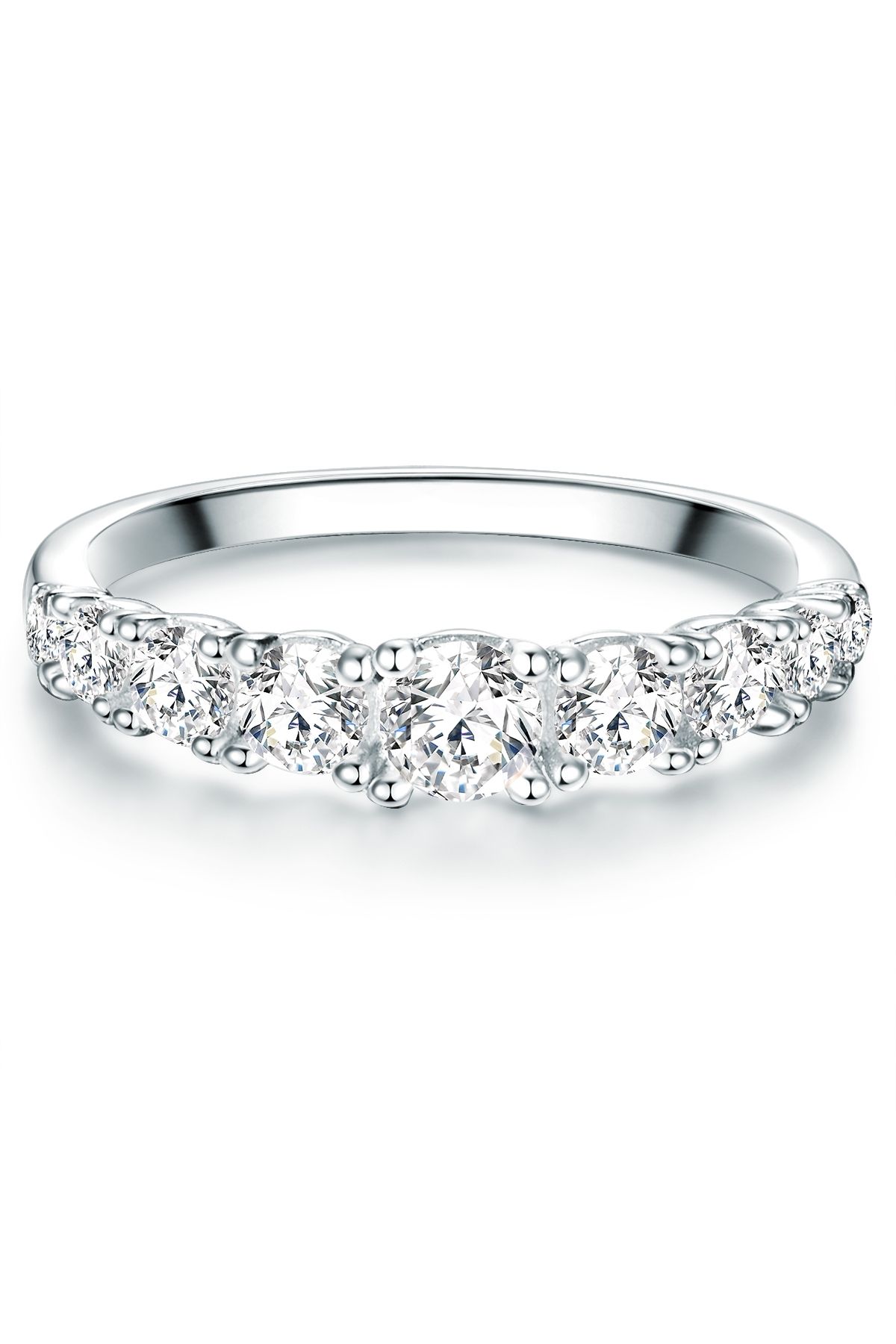 Trilani-Silberring Ring Sterling Silber Zirkonia Weiß 1