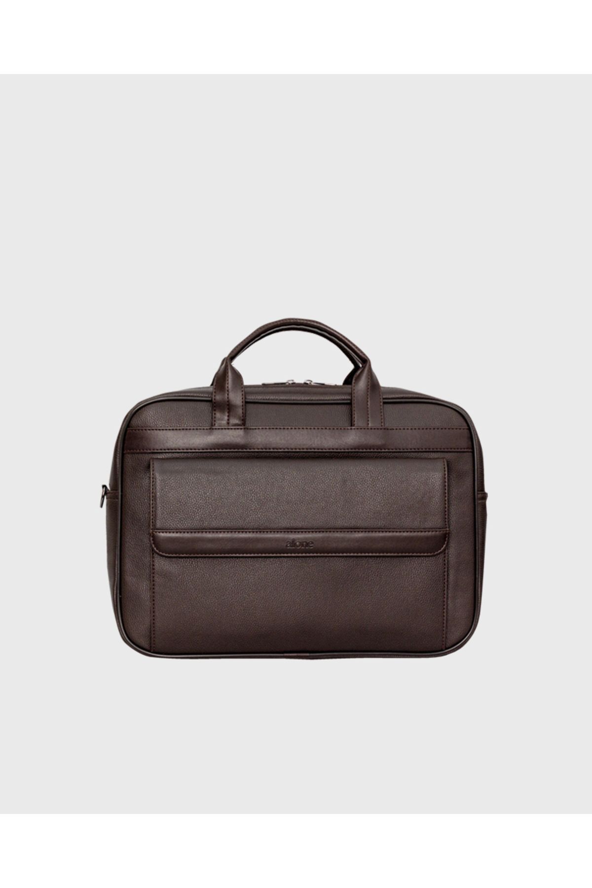 Alone Vegan Deri Evrak Çantası Laptop Bölmeli 16" & 17" 1017 Unisex Kahverengi