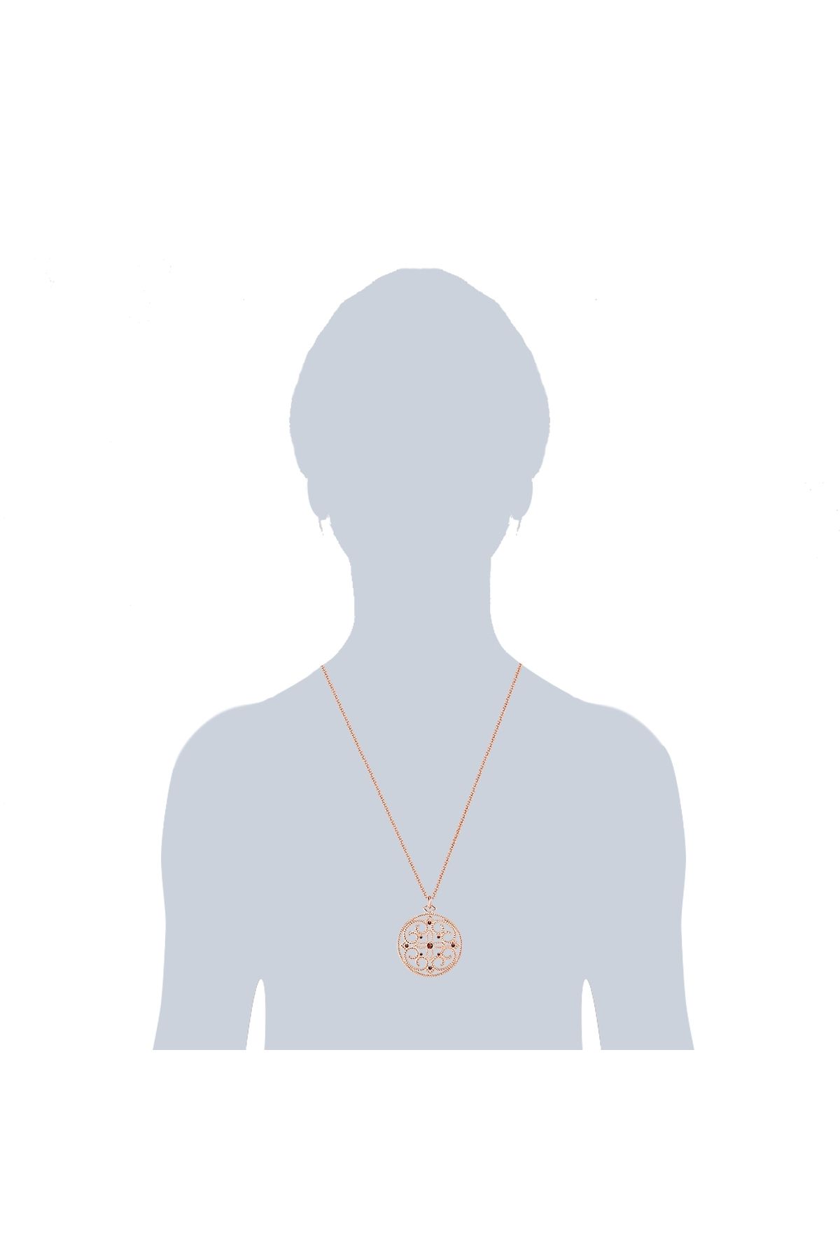 Lulu & Jane-Kette Mit Kristallen Von Swarovski® Kette Roségold Verziert Mit Kristallen Von Swarovski® Braun 2