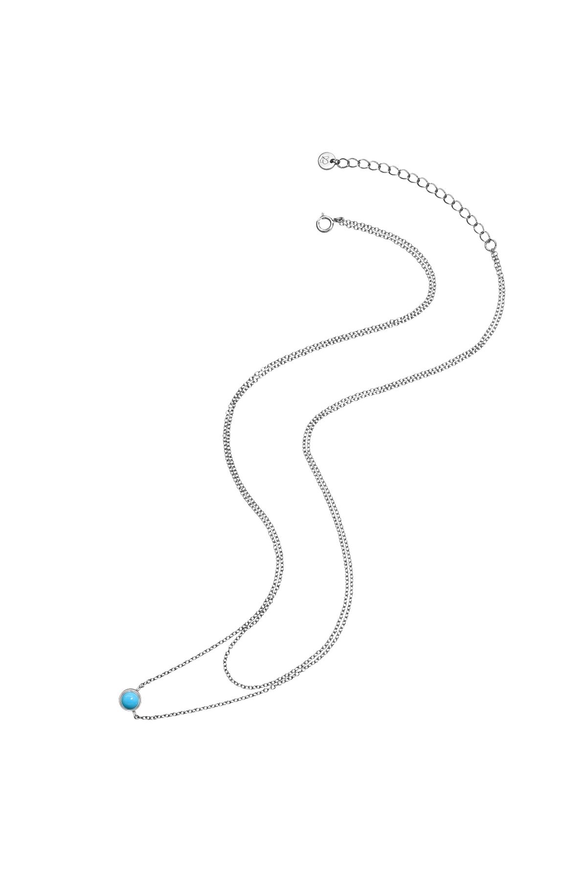Glanzstücke München-Silberhalskette Kette Mit Anhänger Sterling Silber Türkis (REK.) 3