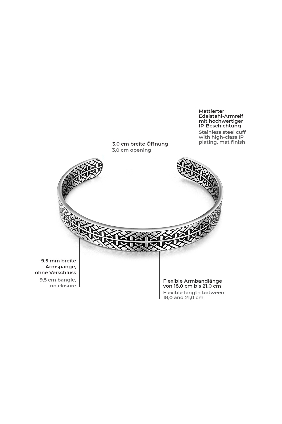 True Rebels-Edelstahlarmreif Armband Edelstahl 2