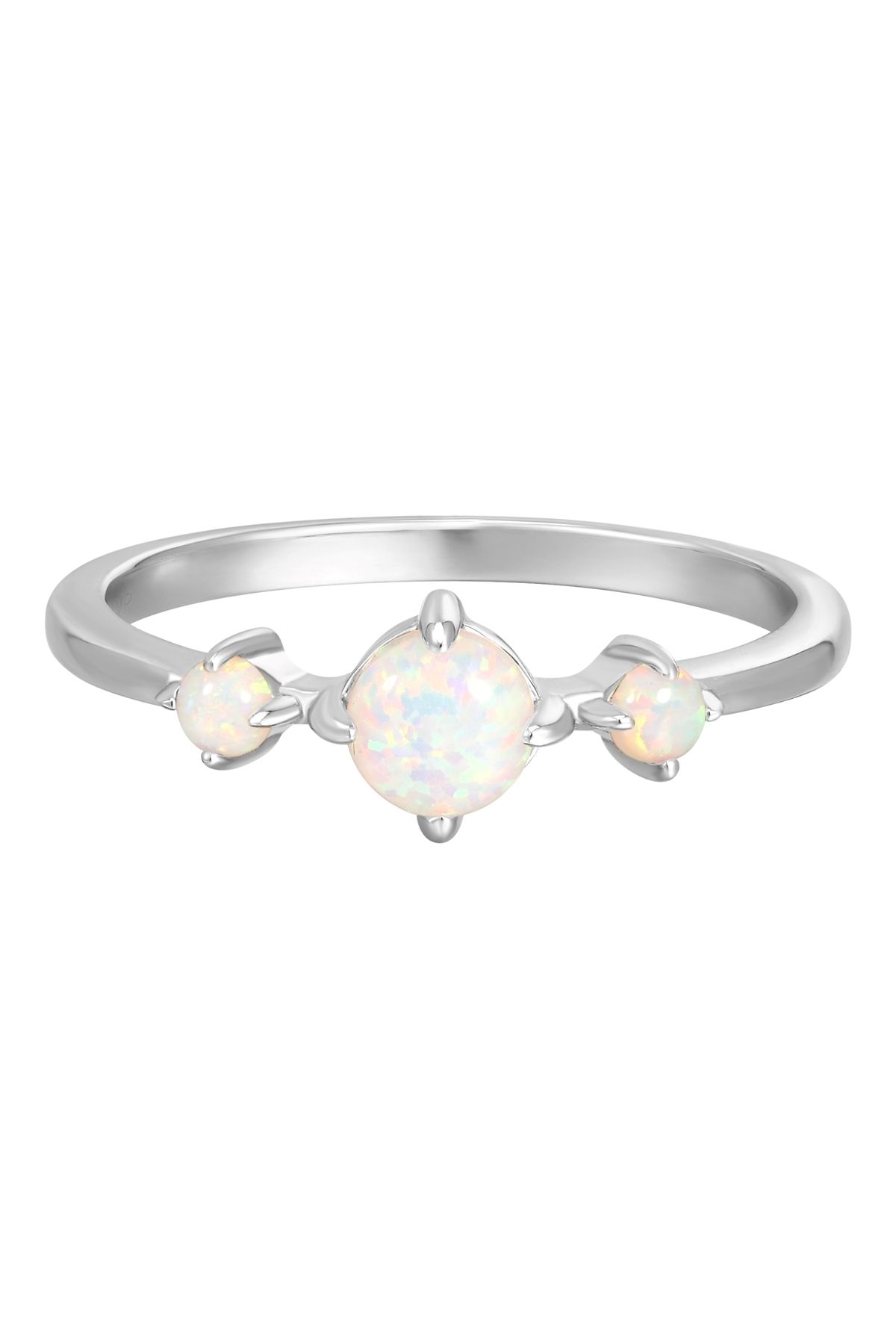 Rafaela Donata-Silberring Ring Sterling Silber Opal (SYNTH.) Weiß 1
