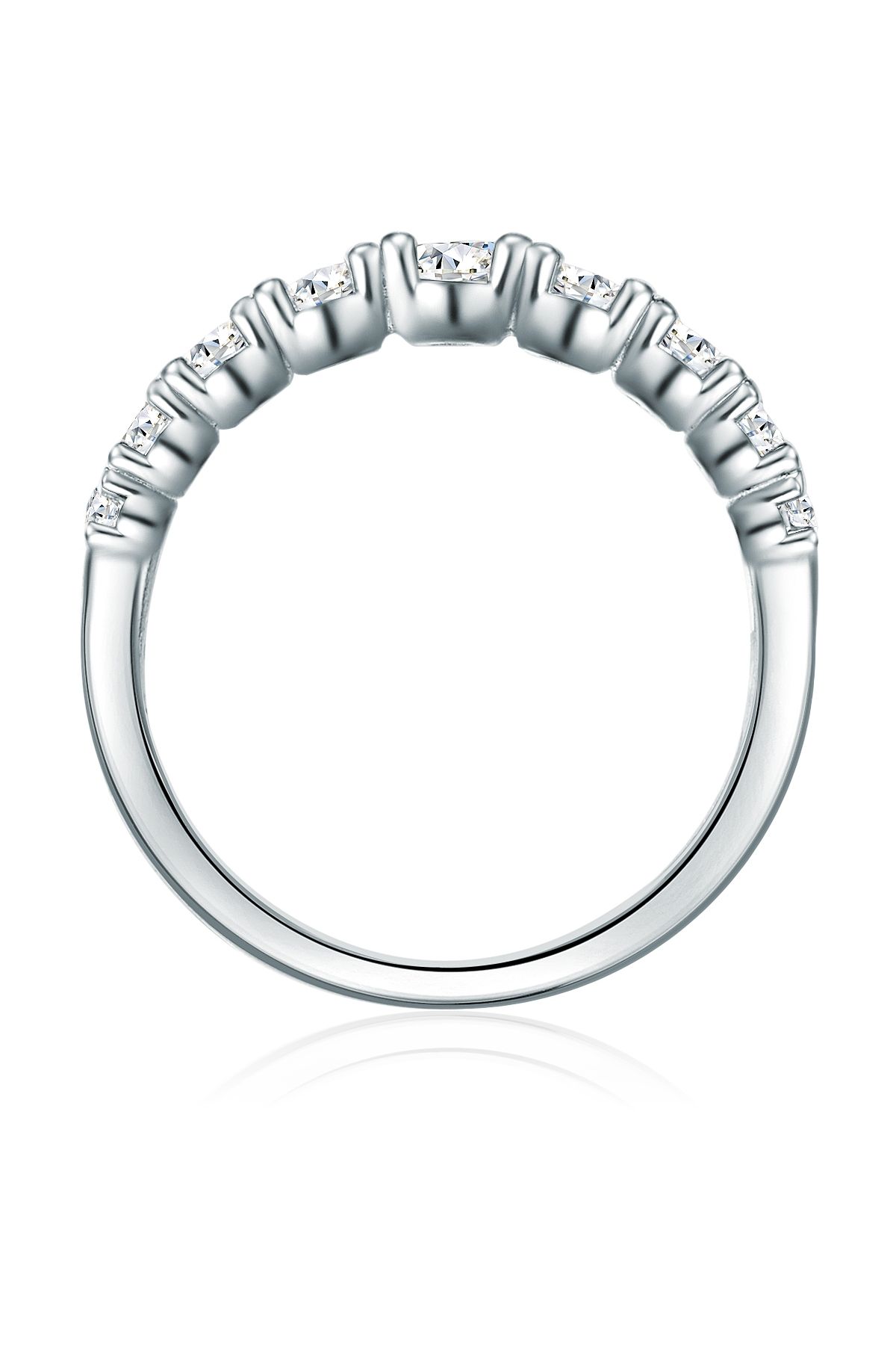 Trilani-Silberring Ring Sterling Silber Zirkonia Weiß 4