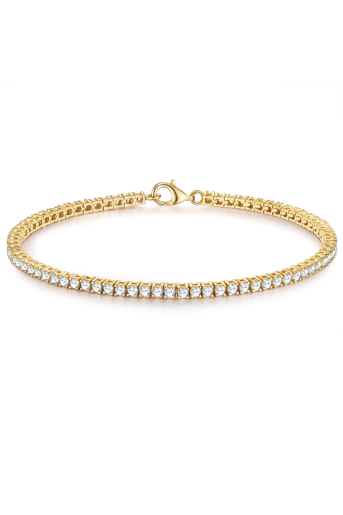 Trilani-Silberarmband Armband Sterling Silber gelbgold Zirkonia weiß 1