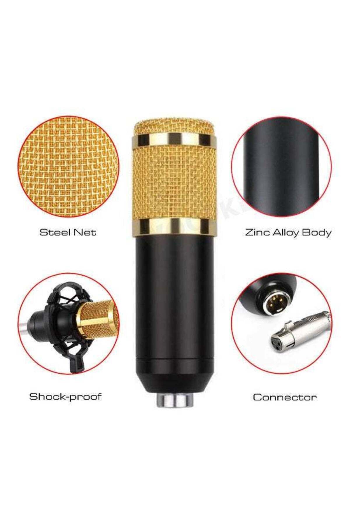fulina-Gold condenser microphone set, 120kHz high-speed sampling, with sound card, suitable for KTV 5