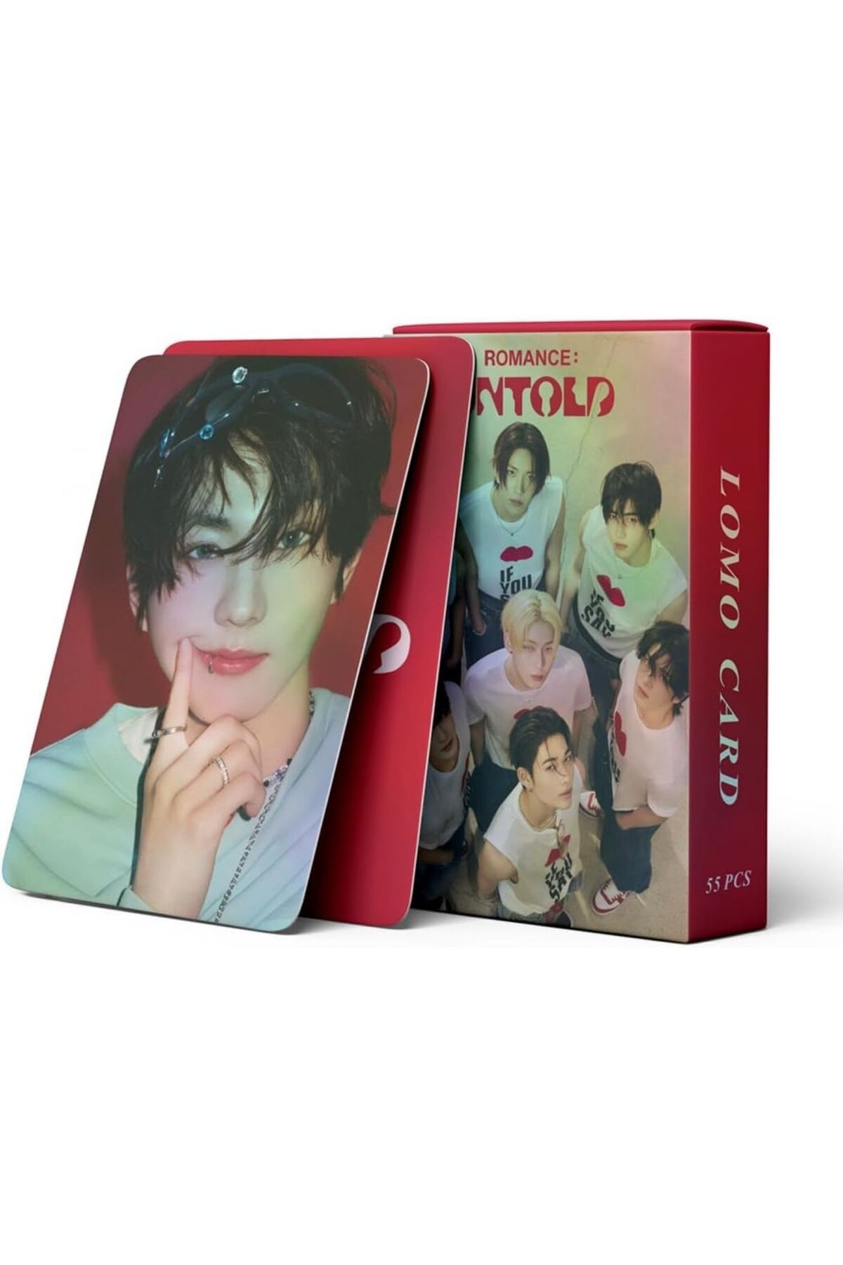 Kpop Dünyasi ENHYPEN '' Romance : UNTOLD '' Çift Yön Baskılı Hologramlı Laser/Lomo Card Seti