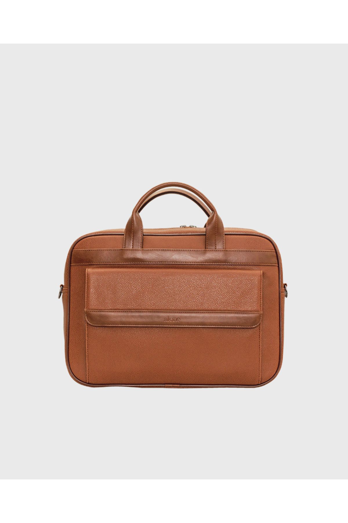 Alone Vegan Deri Evrak Çantası Laptop Bölmeli 16" & 17" 1017 Unisex Taba