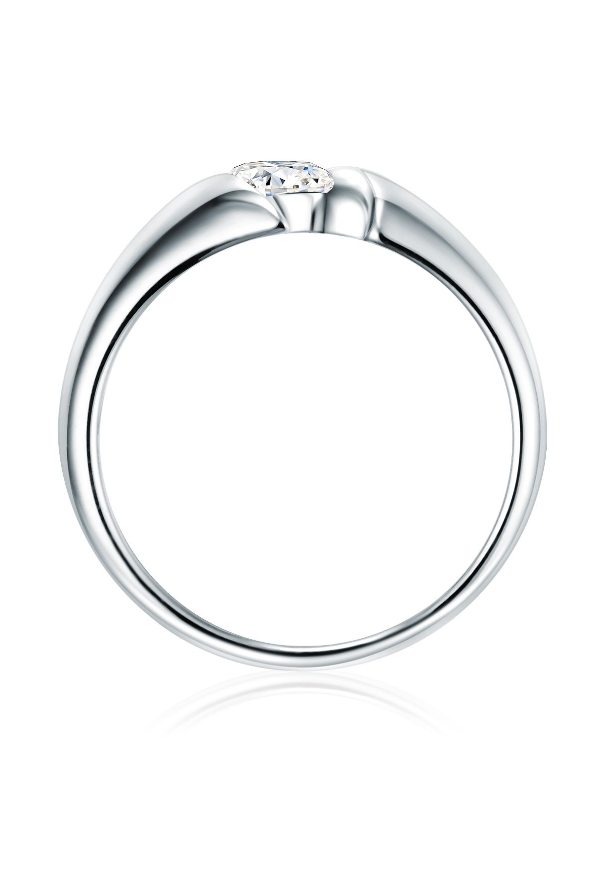 Trilani-Silberring Ring Sterling Silber Zirkonia Weiß 3