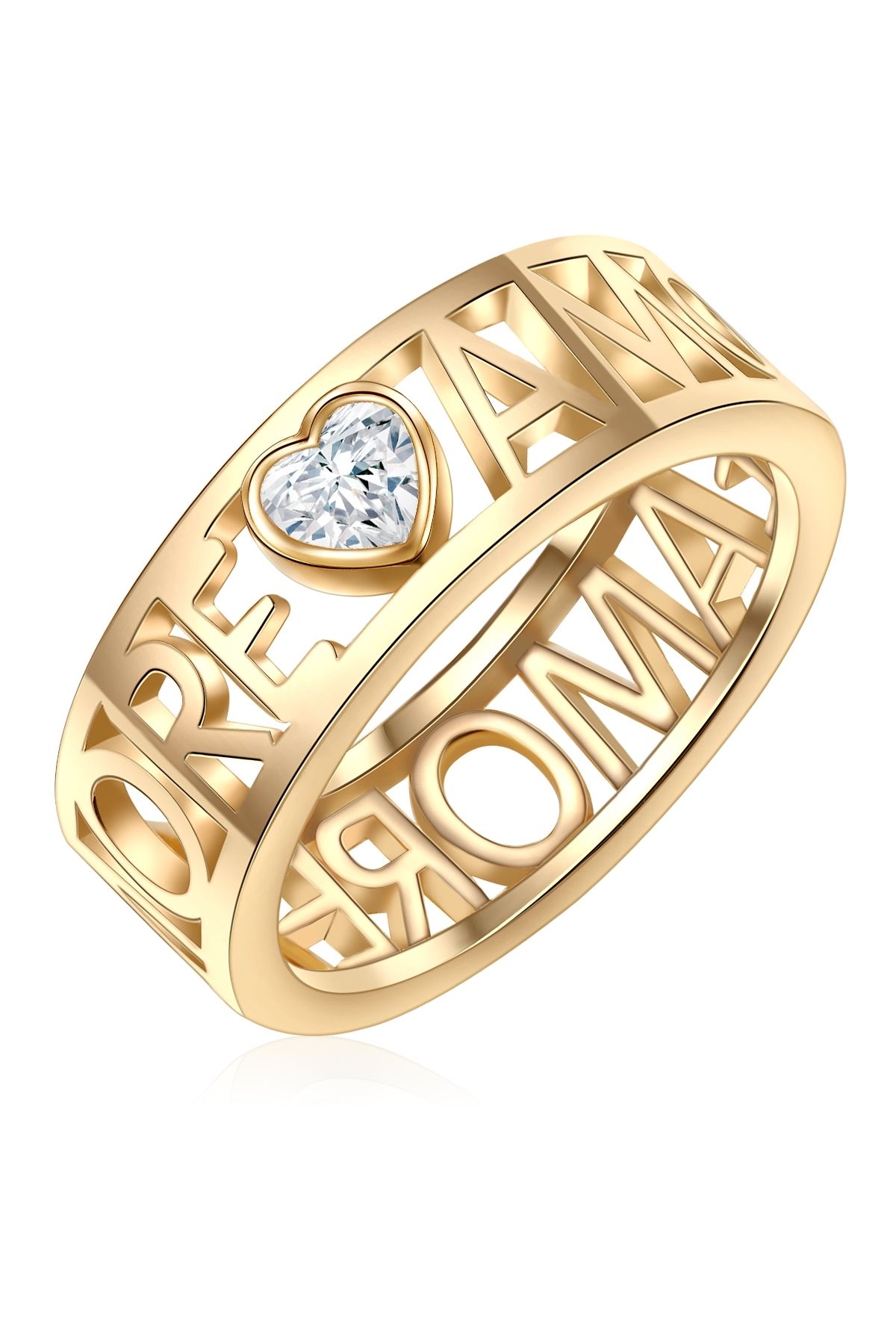 Lulu & Jane-Ring Mit Kristallen Von Swarovski® Ring Gelbgold Verziert Mit Kristallen Von Swarovski® Weiß 1