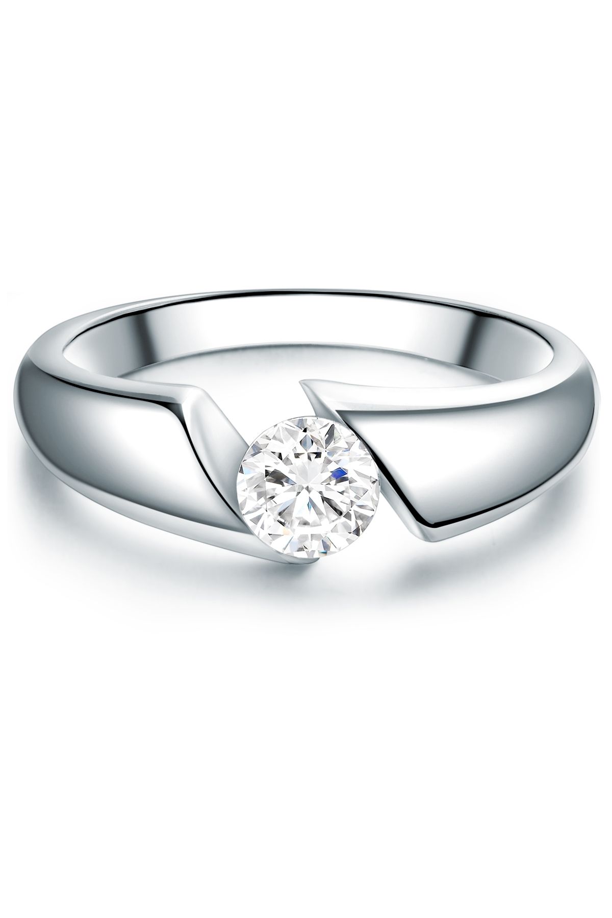 Trilani-Silberring Ring Sterling Silber Zirkonia Weiß 1