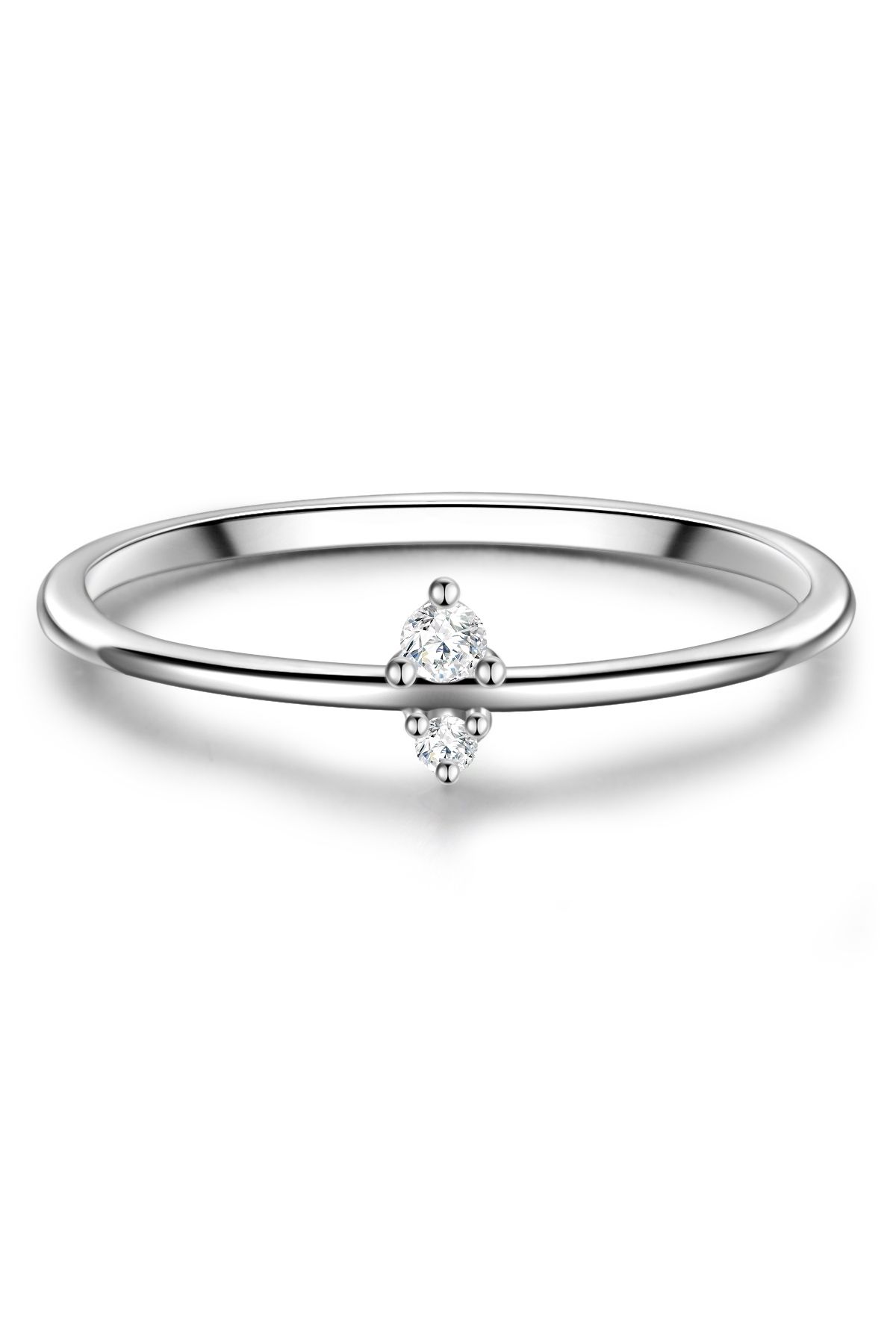 Glanzstücke München Silberring Ring Sterling Silber Zirkonia Weiß für Damen - 52