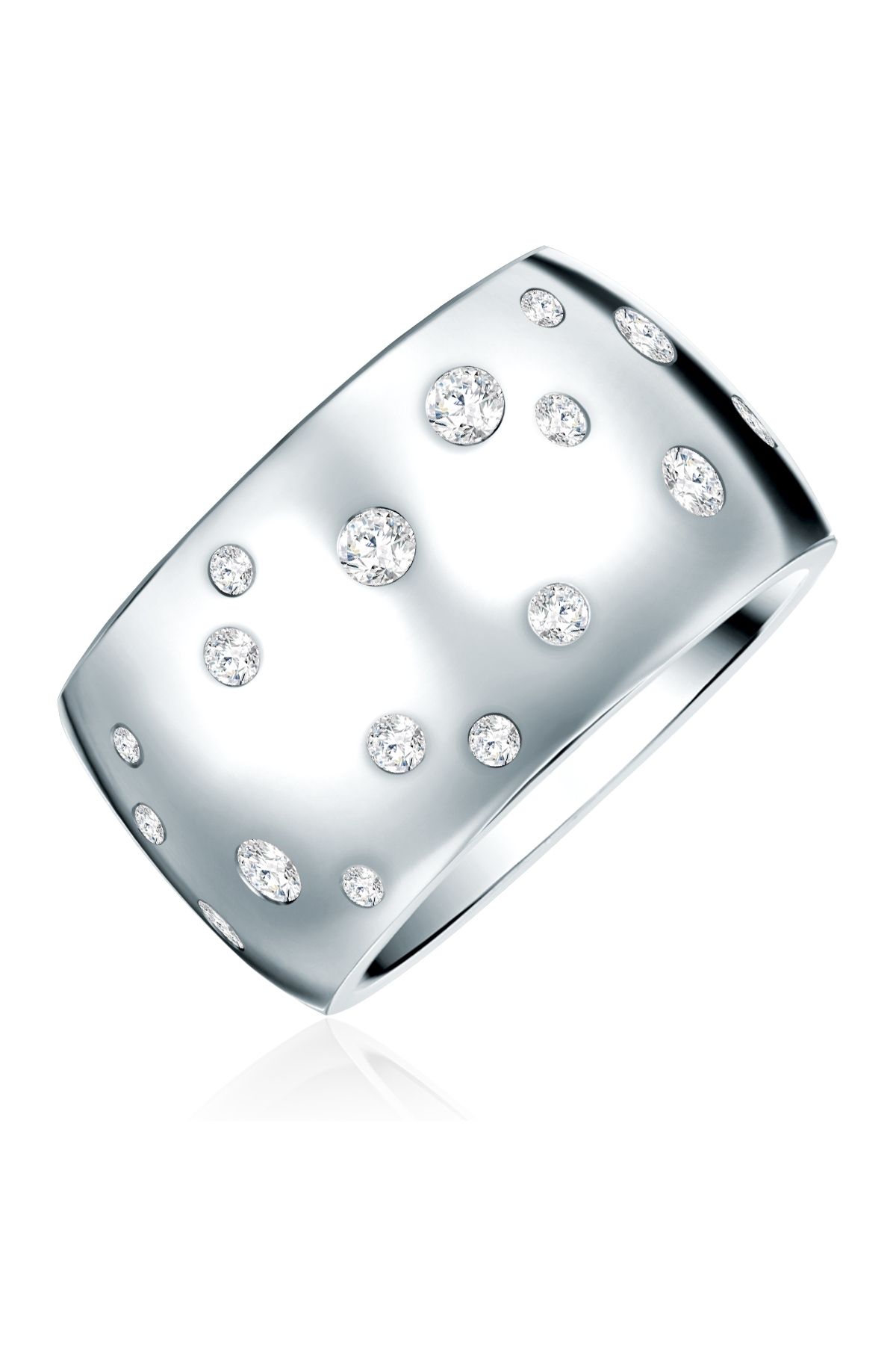 Rafaela Donata Ring Mit Kristallen Von Swarovski Ring Edelstahl Verziert Mit Kristallen Von Swarovski Weiß für Damen - 50