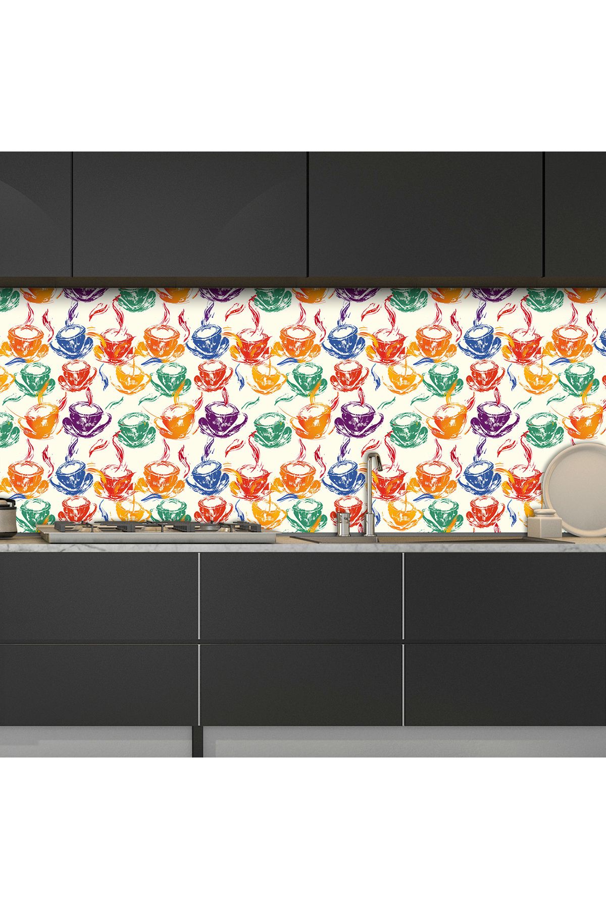 Tilki Dünyası-Tile Countertop Cladding Sticker Model 124 2
