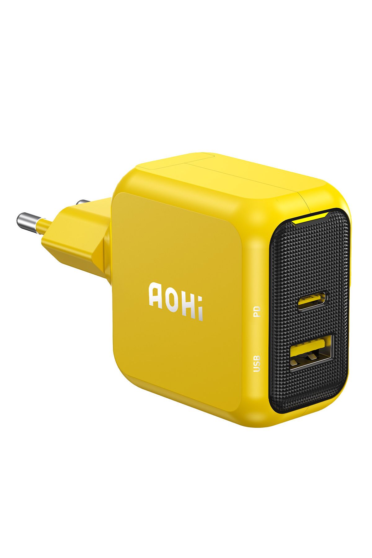 Aohi Magcube 2 Portlu Şarj Adaptörü, GaN+ 67W Hızlı Şarj Cihazı, Sarı