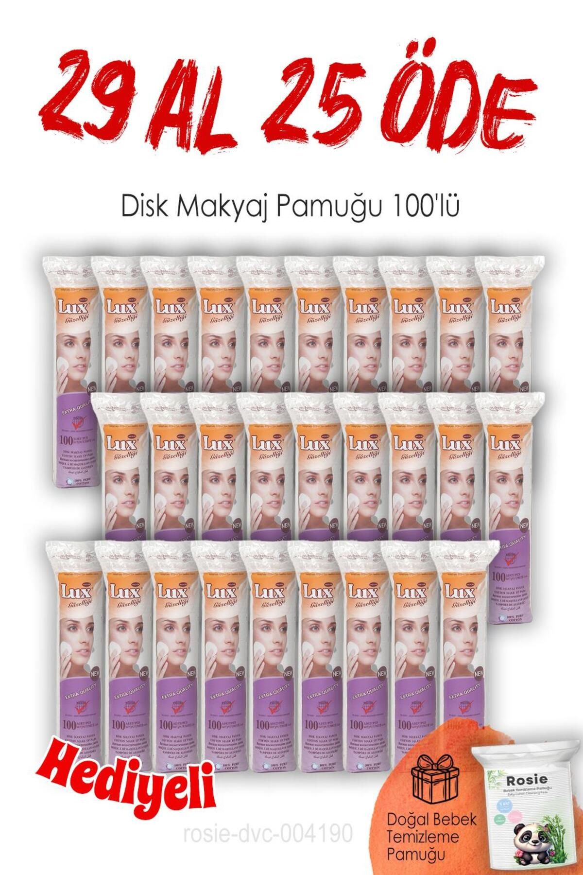 LUX 29 Al 25 Öde Disk Makyaj Pamuğu 100'lü Ve Rosıe