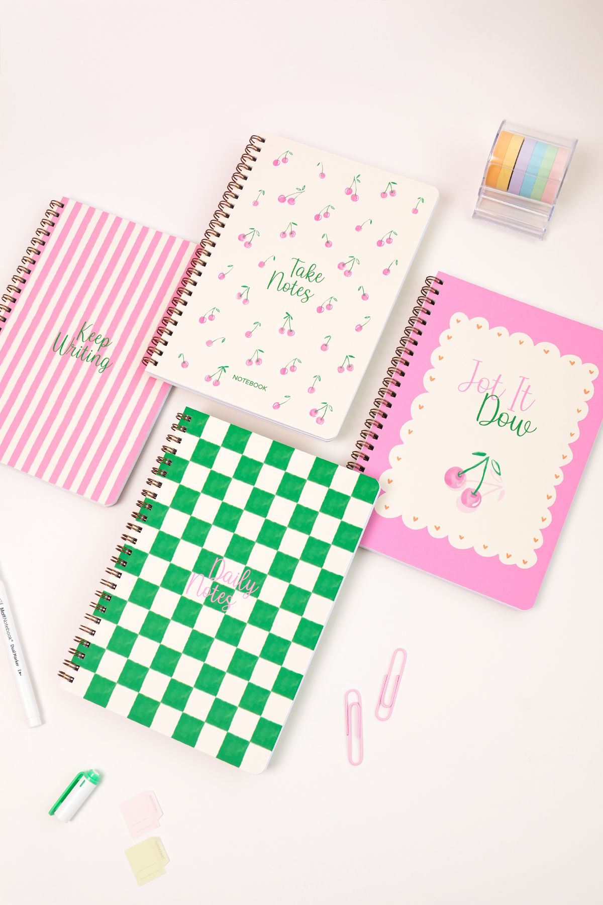 Matt Notebook A5 Spiralli Okul Defteri 80 yaprak 4'lü Set - Çizgili