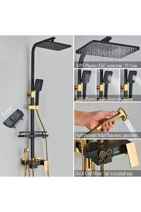 İyem Duş Seti Duş Başlıgı Duş Sistemi Akıllı Duş Bataryası (ELEKTİRİKSİZ DİJİ...