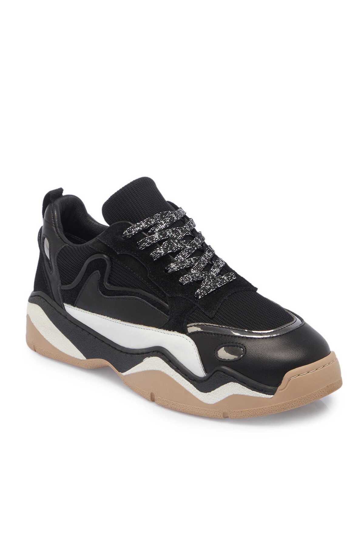 Tergan Siyah Hakiki Deri Kadın Sneaker - K24I1AY67196-A23