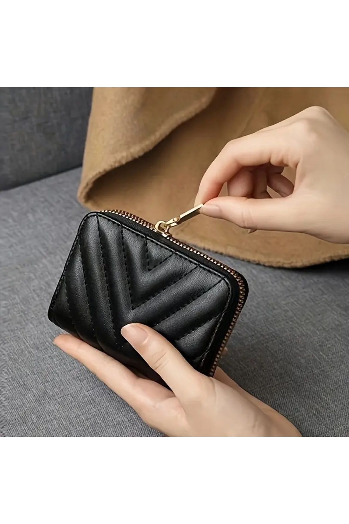 B&M Design Fermuarlı Cüzdan