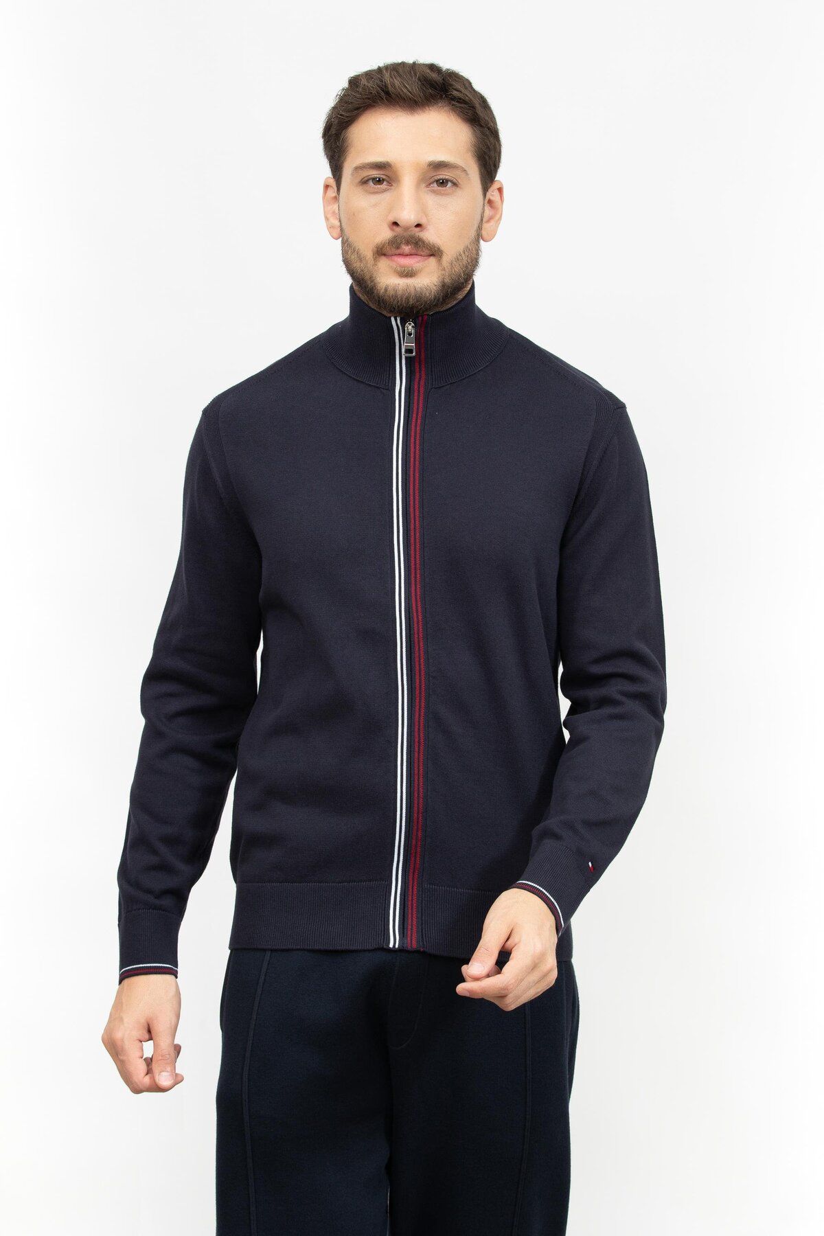 Tommy Hilfiger Erkek Fermuarlı Sweatshirt