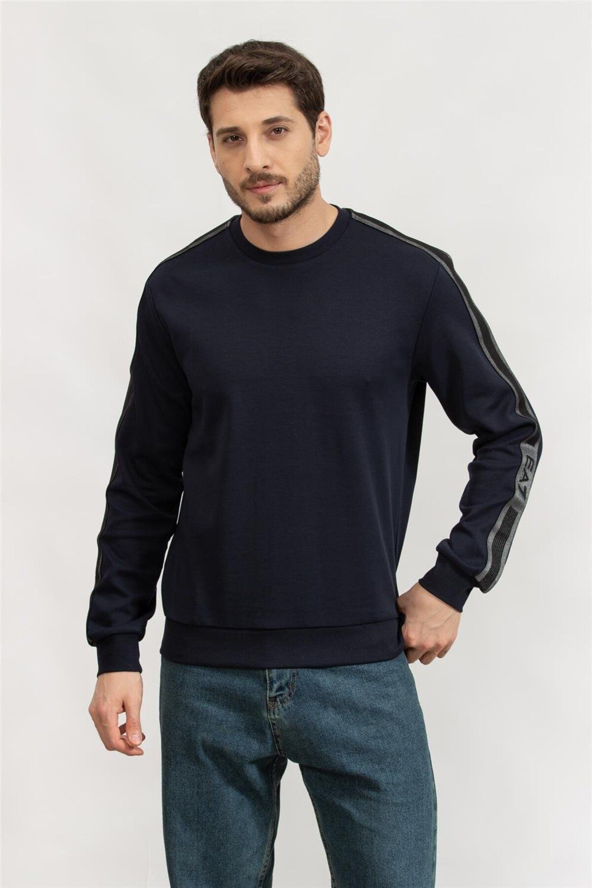 EA7 Erkek Bisiklet Yaka Sweatshirt