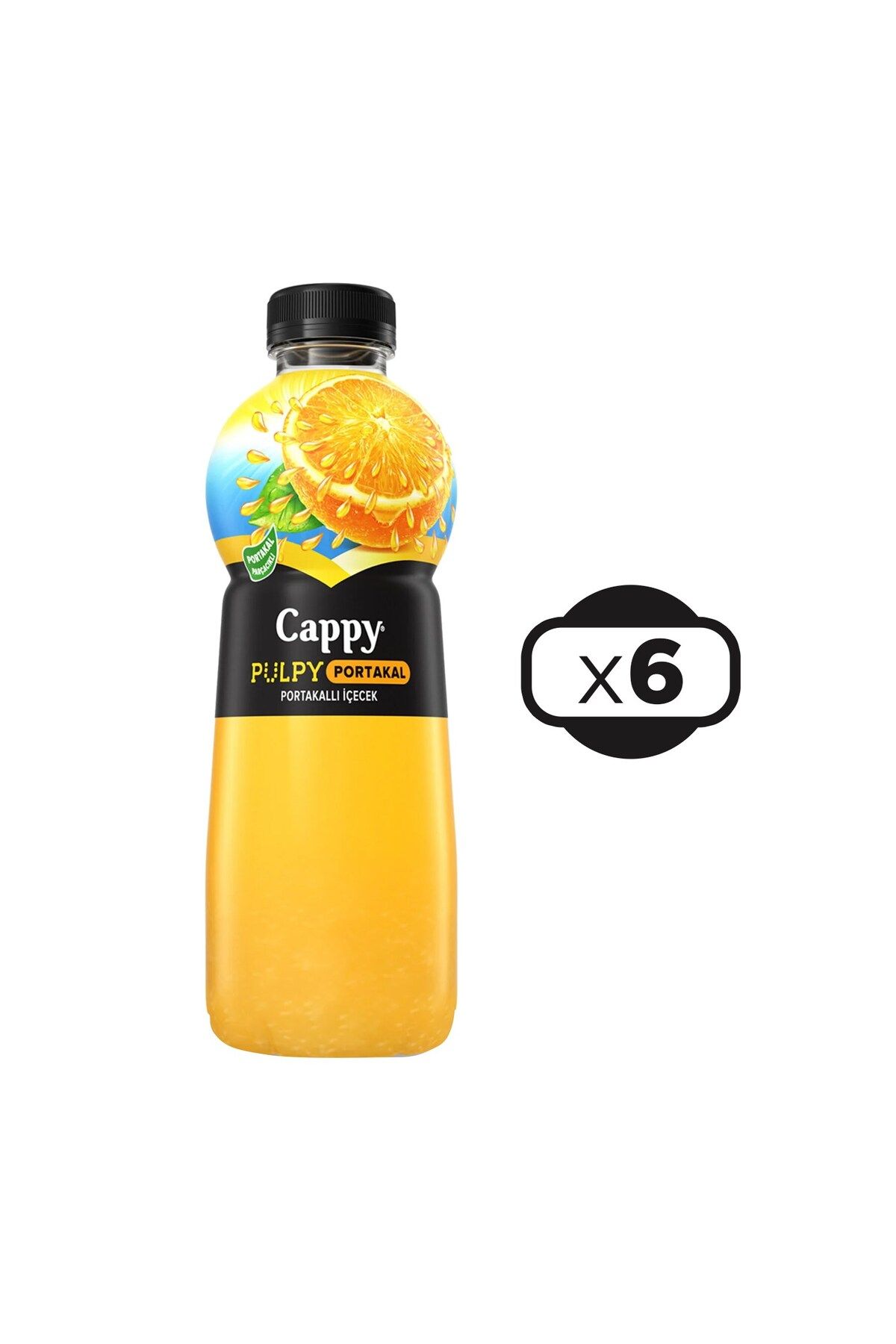 Cappy Pulpy Portakallı İçecek 1 Lt x 6 Adet