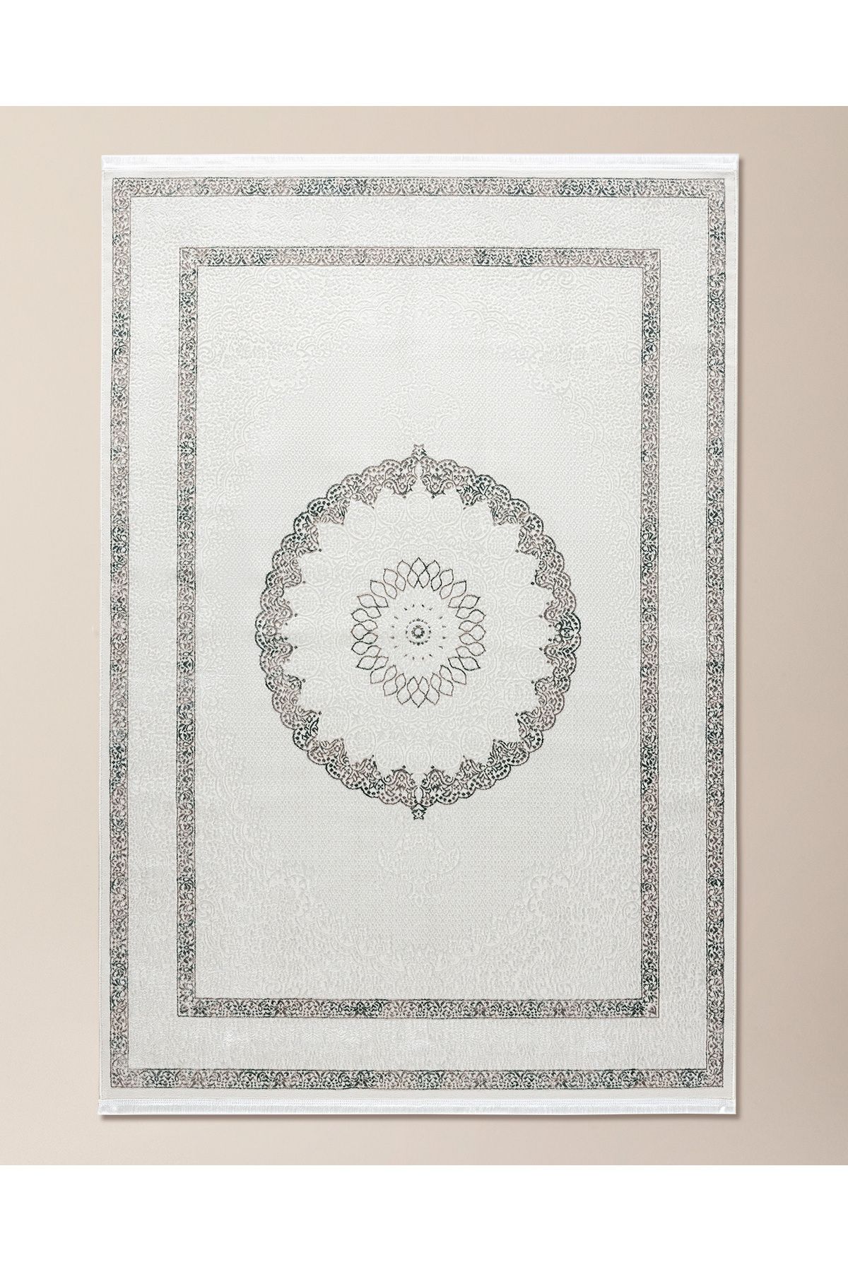 Madame Coco Mons Halı - Beyaz/Mavi - 155x225 cm