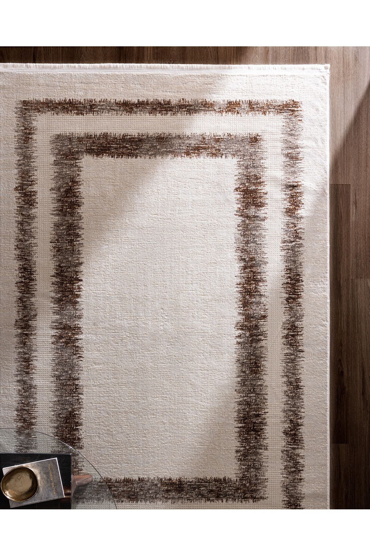 Madame Coco Vence Halı - Beyaz/Bakır - 155x225 cm
