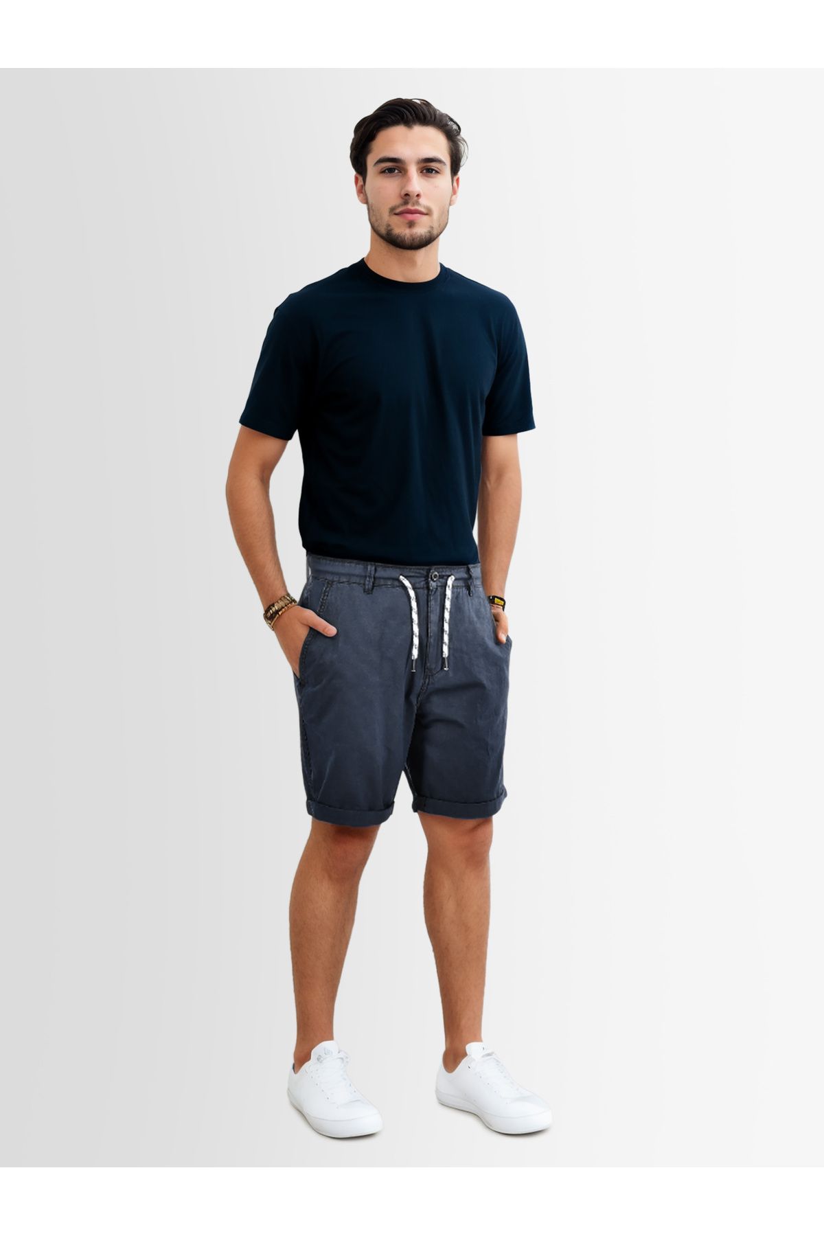 Indicode-InCanvar Herren Stoff Şort B795 6