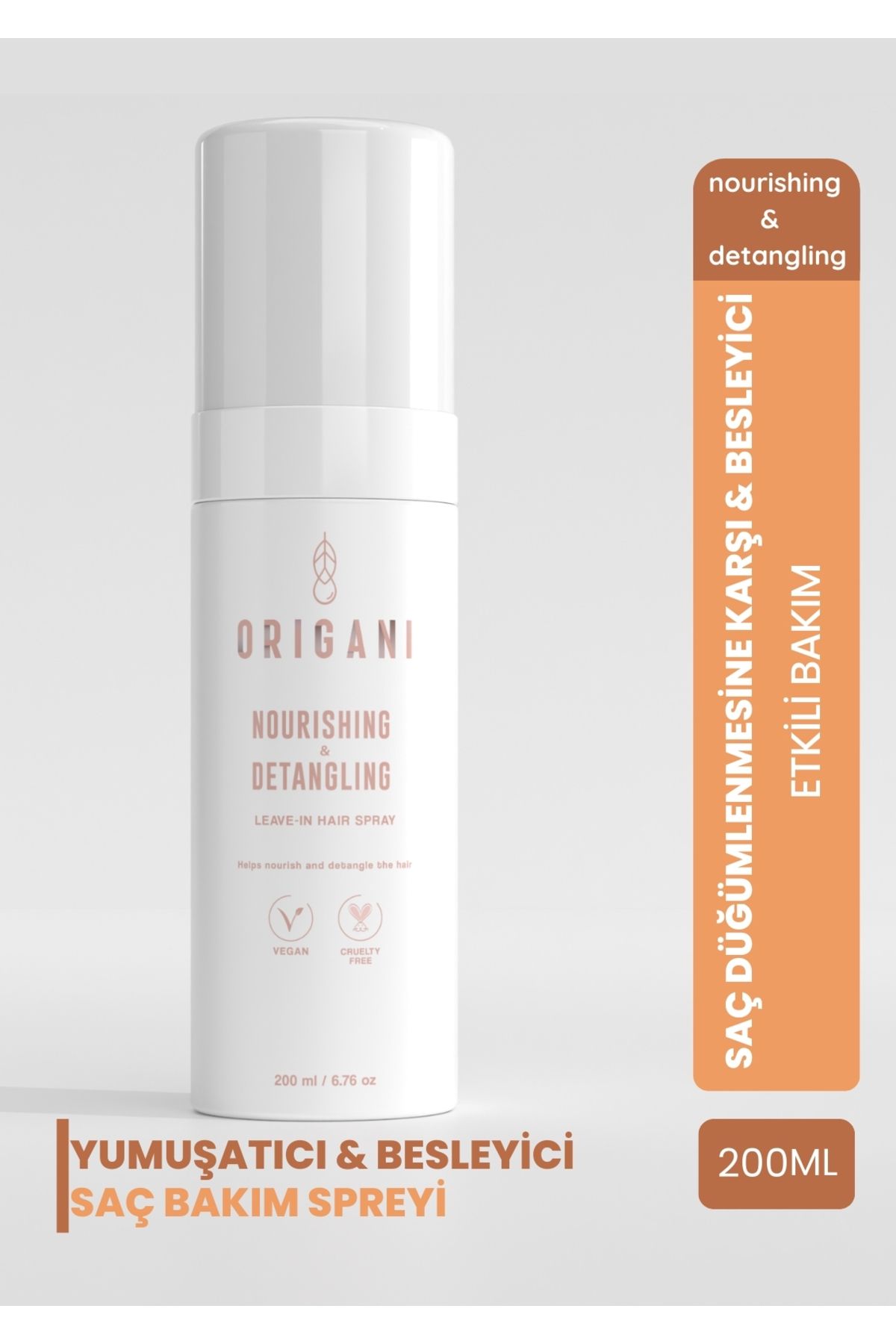 Origani Hepsi Bir Arada Onarıcı Ve Kolay Tarama Spreyi – Nourishing & Detangling Sprey