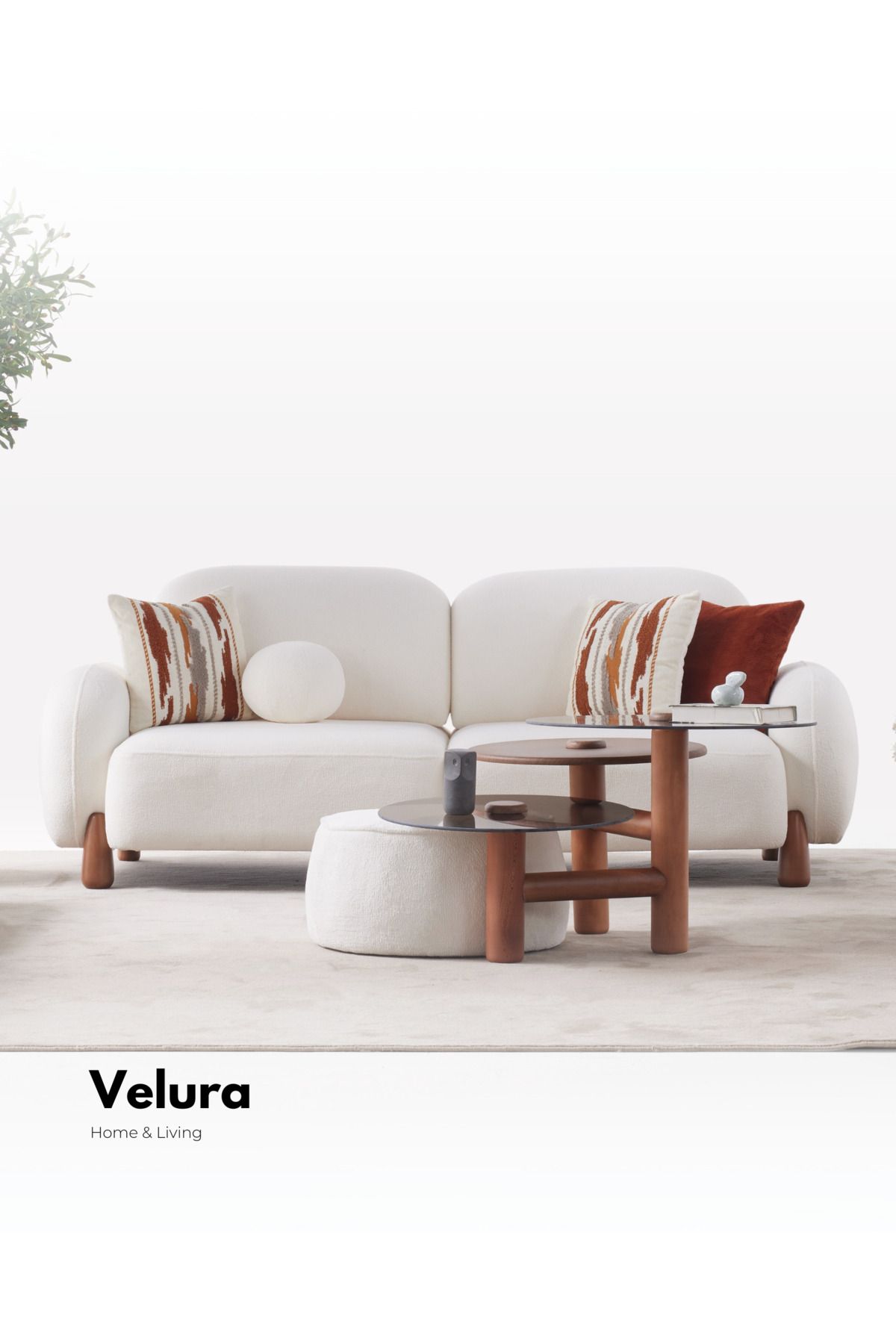 Velura Home & Living Piedra Kanepe & Sırt Mekanizmalı Yataklı Koltuk & Üçlü Kanepe