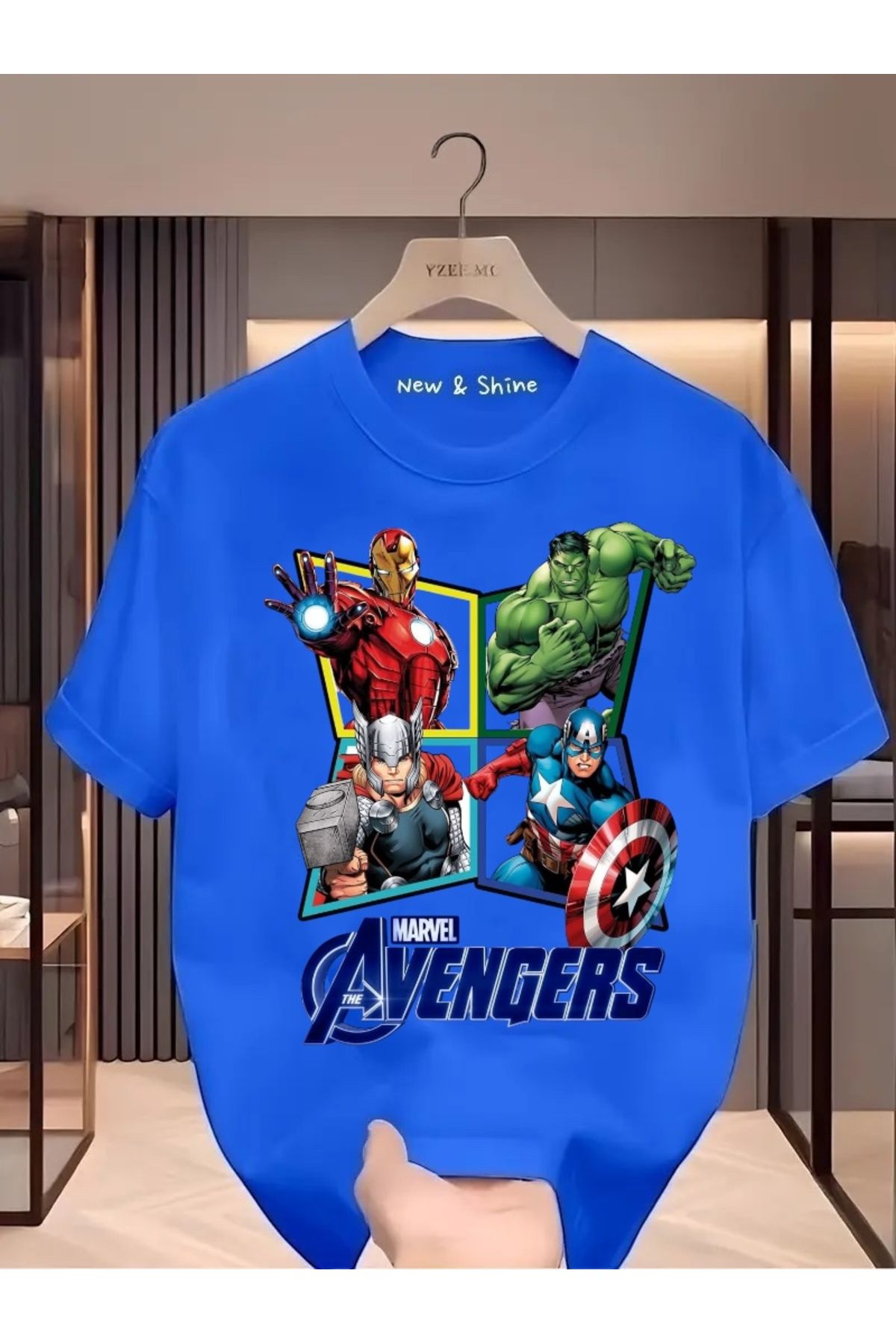 New Shine Avengers Baskılı Oversize T-Shirt