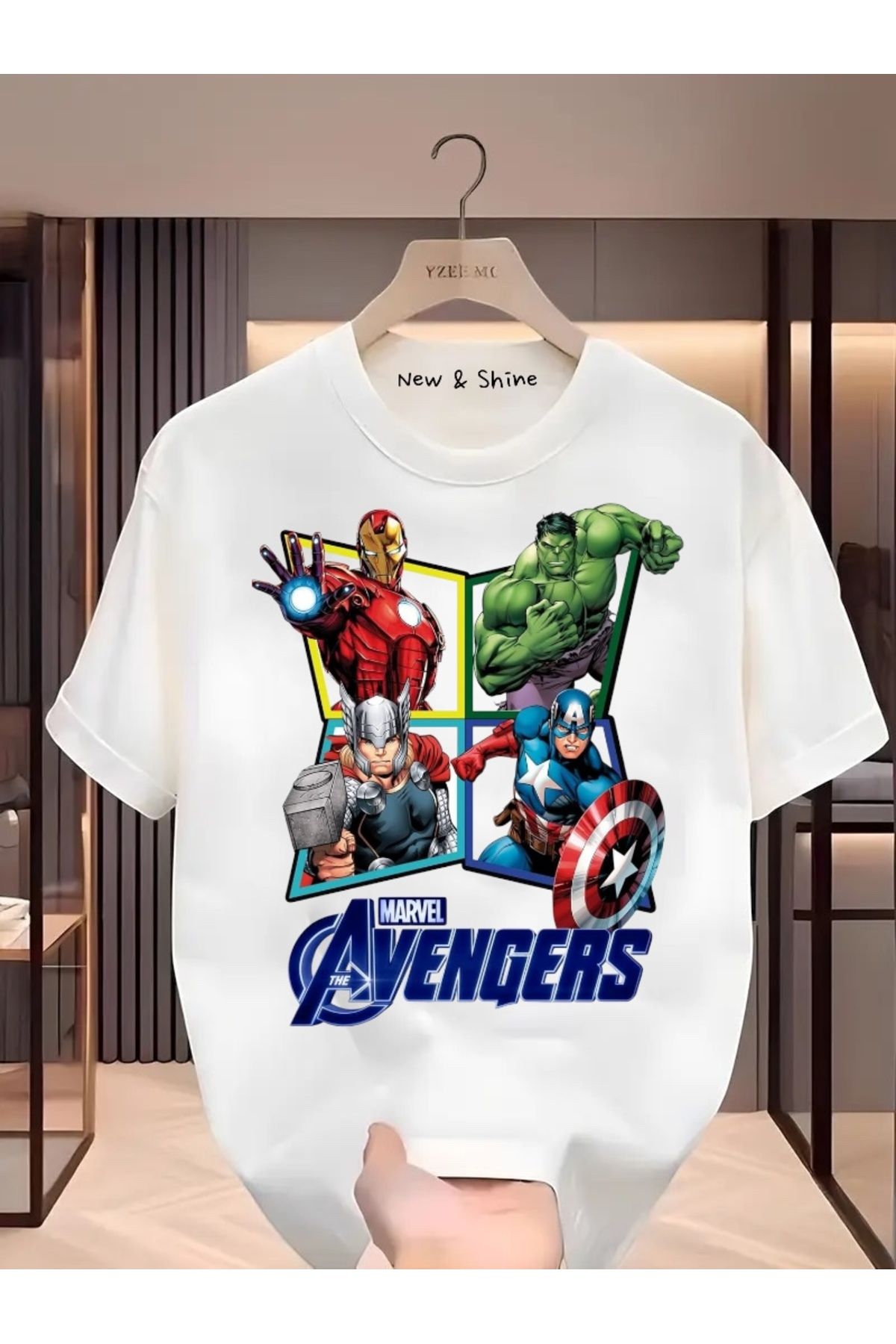 New Shine Avengers Baskılı Oversize T-Shirt