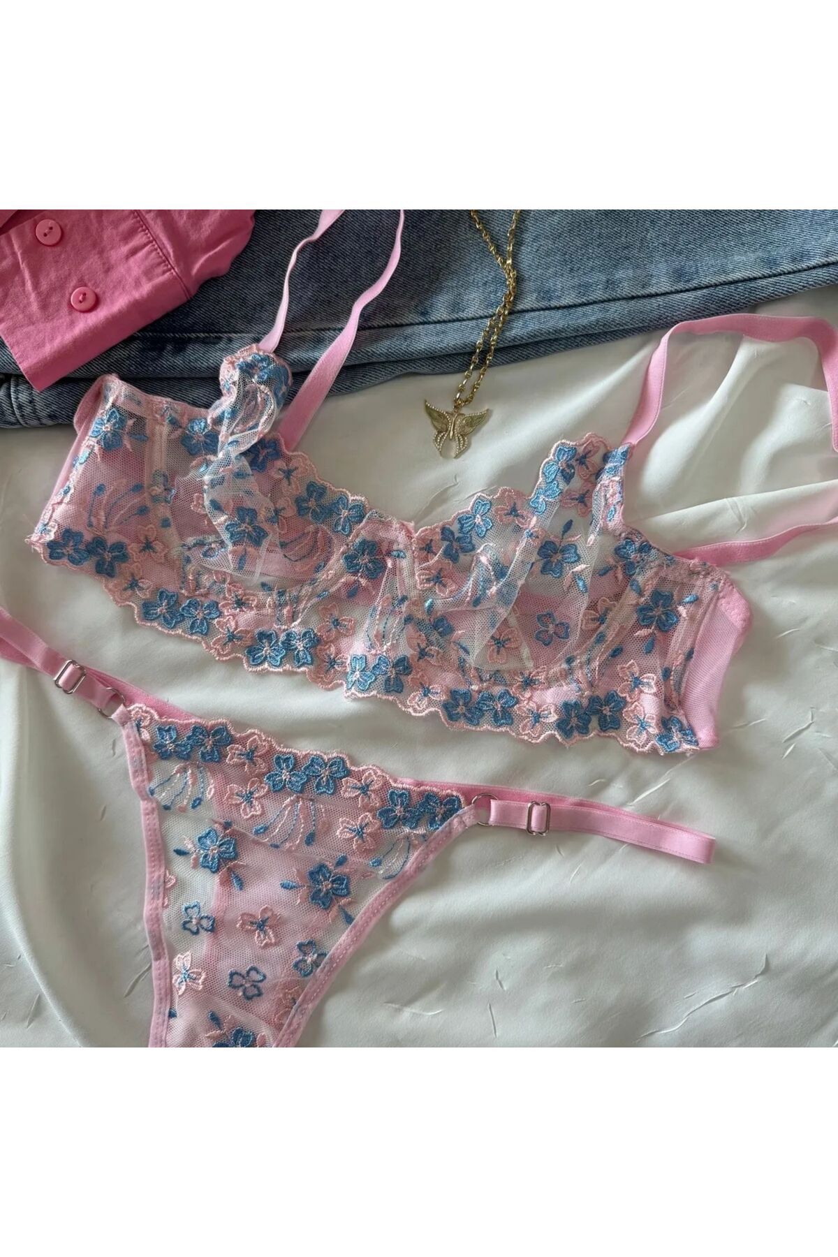pareoss Dantelli Bralet Takım (SÜTYEN&TANGA)