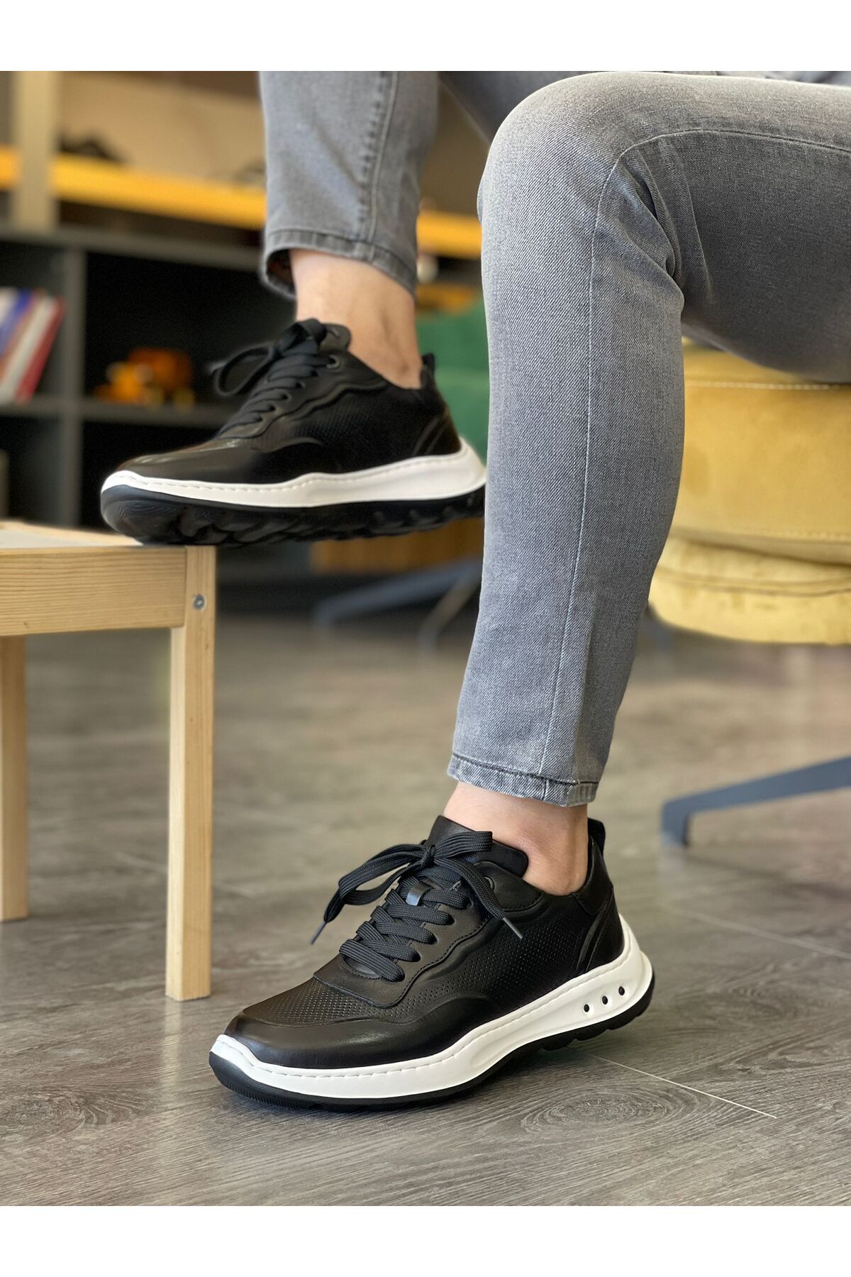 MOR KUNDURA Hakiki Deri Günlük Kullanım Sneakers Erkek Ayakkabı